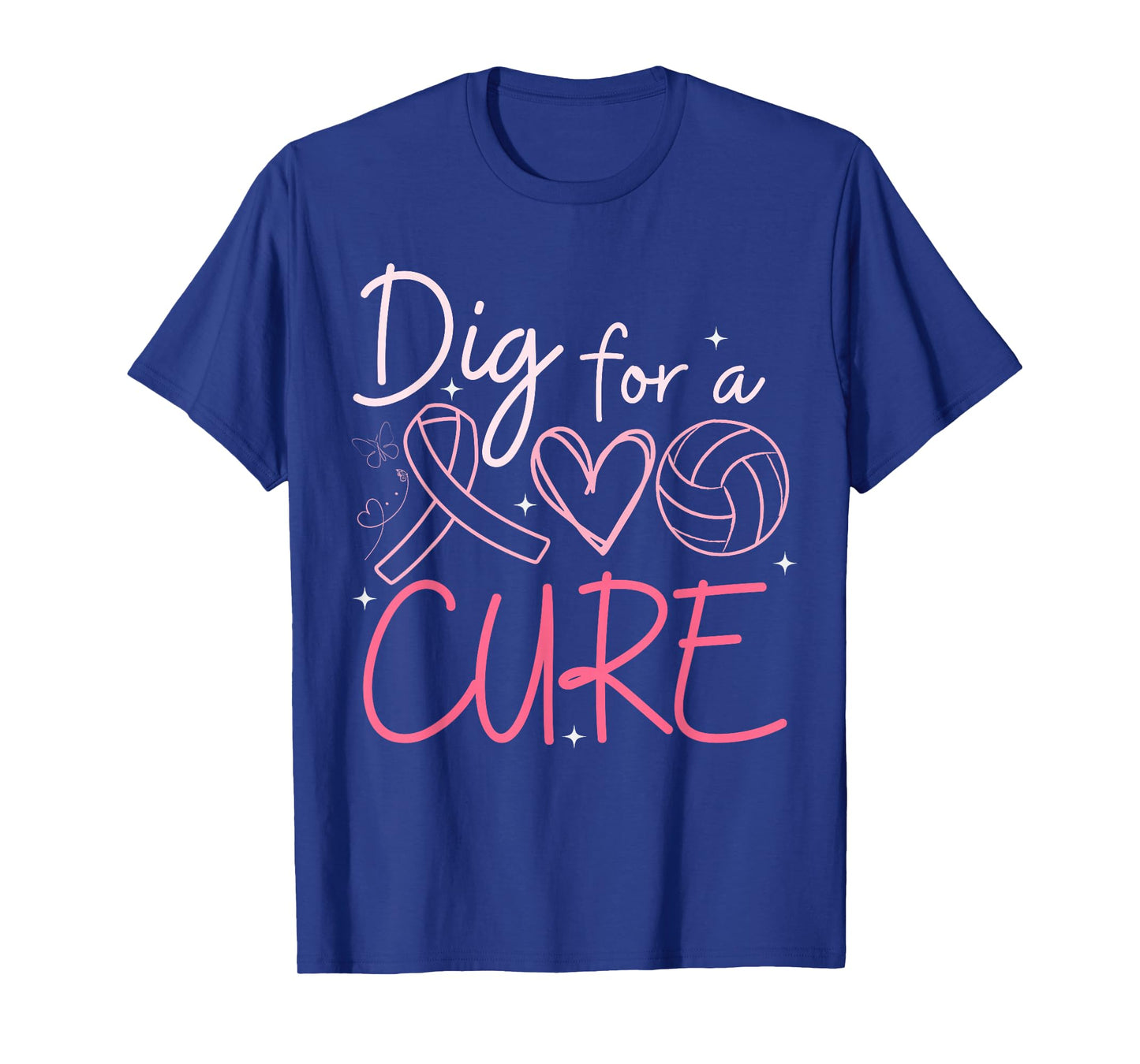 Breast Cancer Awareness Dig For A Cure Volleyball Pink Out T-Shirt