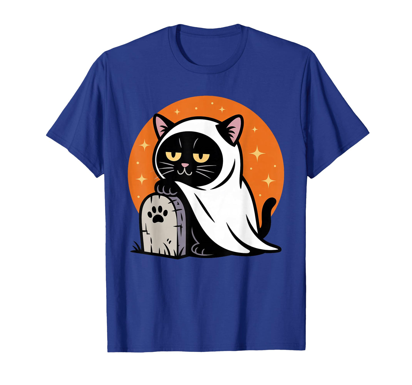 Funny Halloween Black Cat in a Ghost Costume Toddler Kids T-Shirt