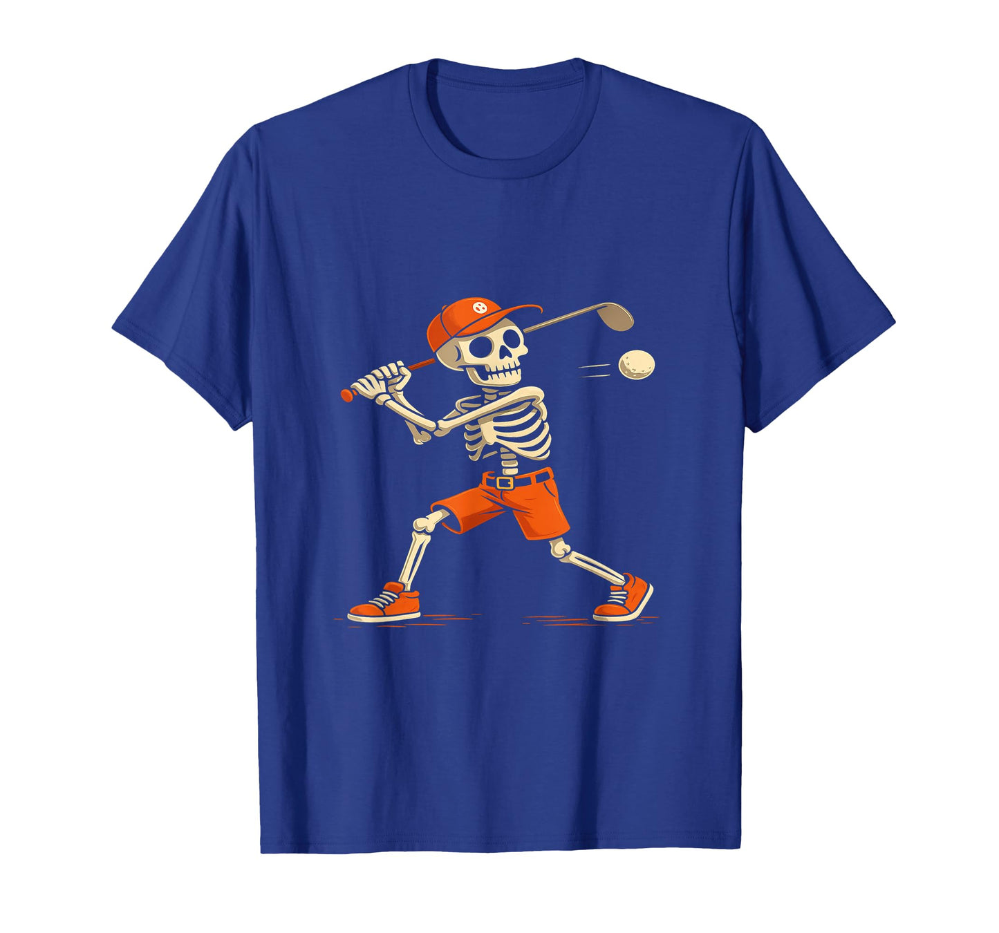 Halloween Skeleton Golfer Funny Spooky Creepy Swingers T-Shirt