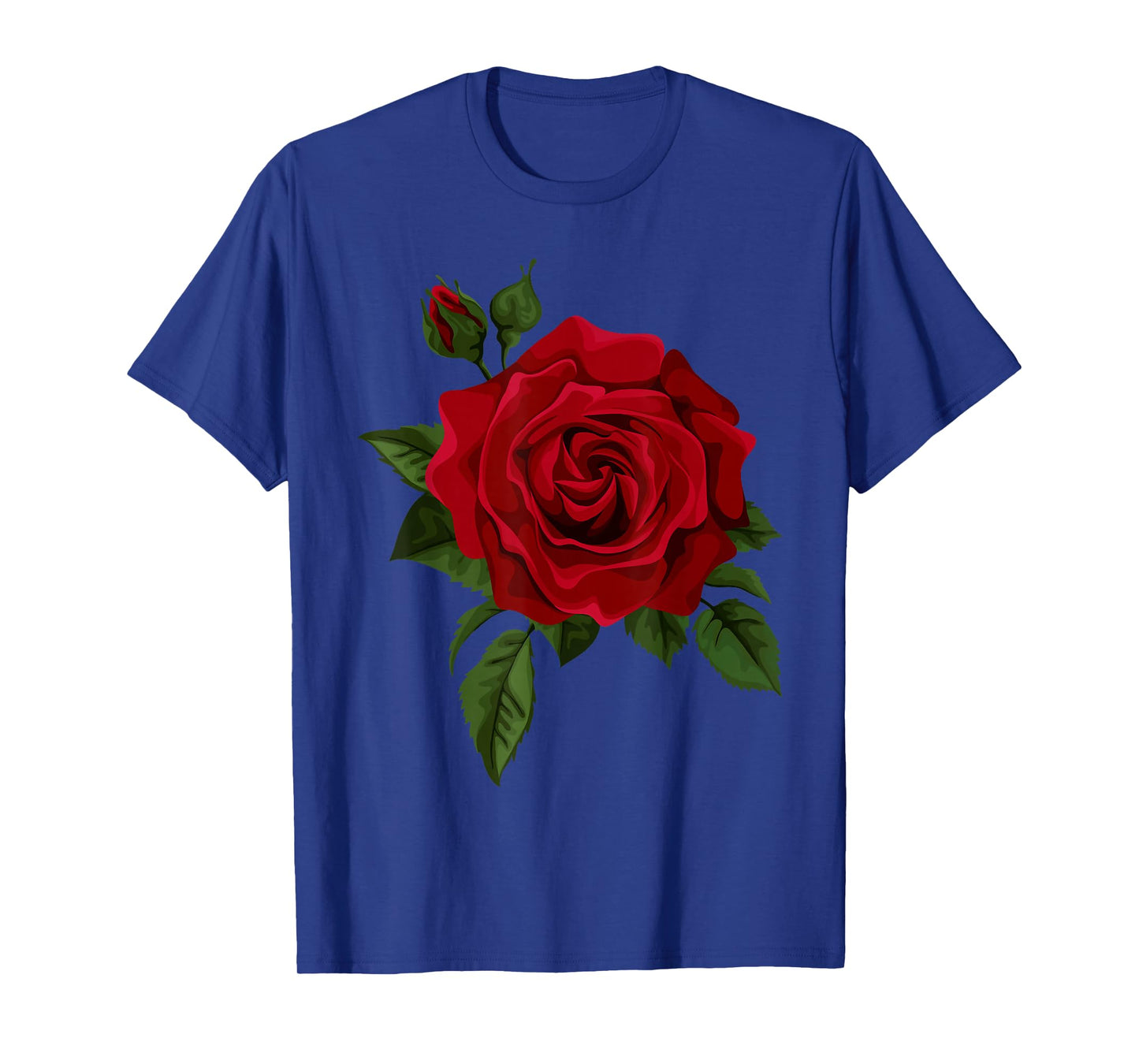 Single Red Roses Flower of Cute Red Roses Flower Gardening T-Shirt