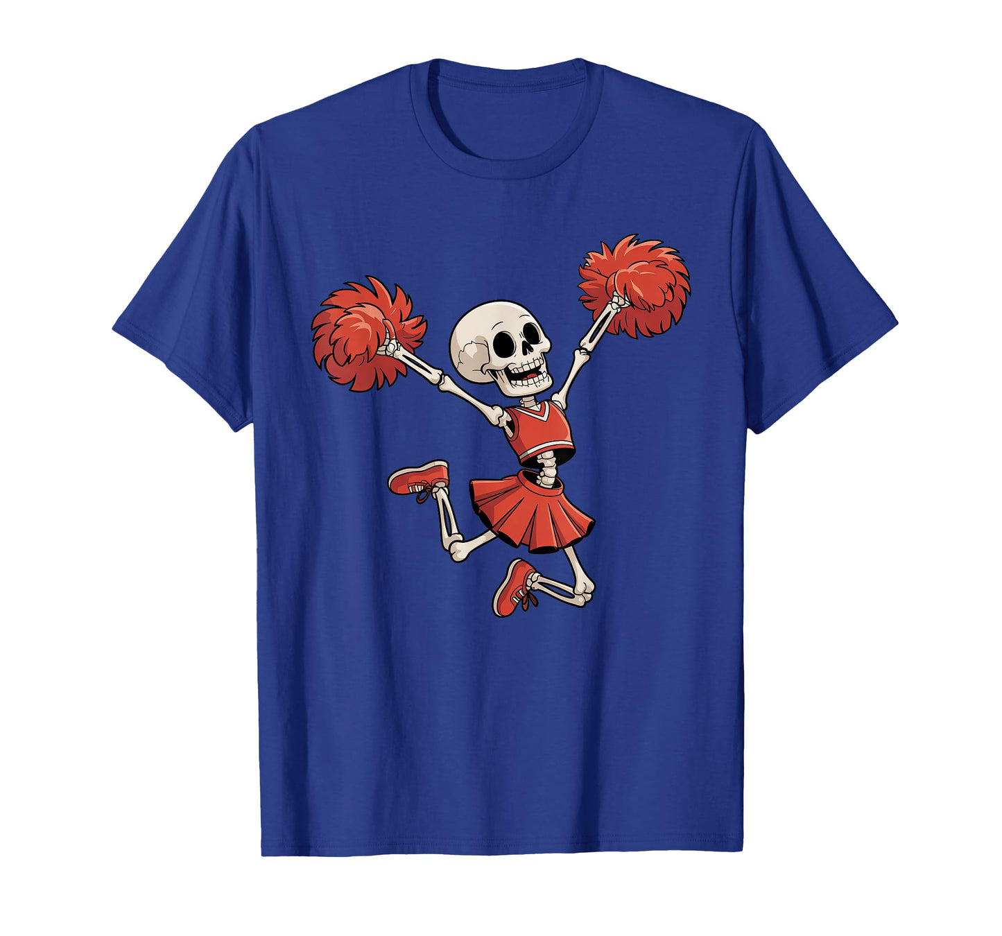 Halloween Skeleton Cheerleading Trick or Treat Spooky Season T-Shirt