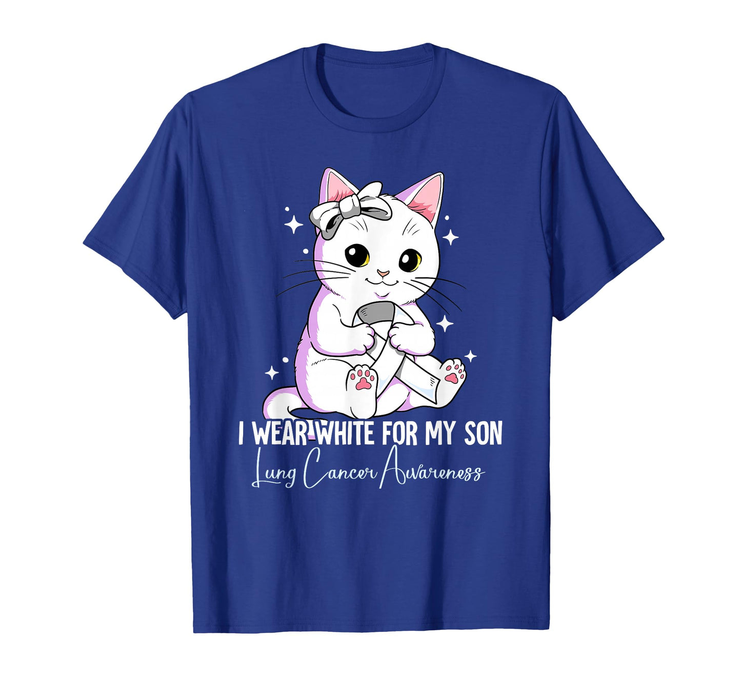 I Wear White For My Son Lung Cancer Awareness T-Shirt