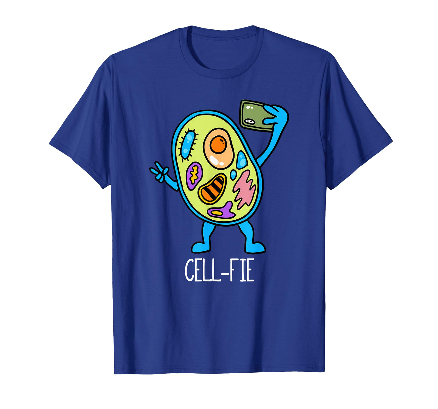 Cell Fie Funny Cellfie Selfie Biology Science Teacher T-Shirt for Men Women Girls Kids