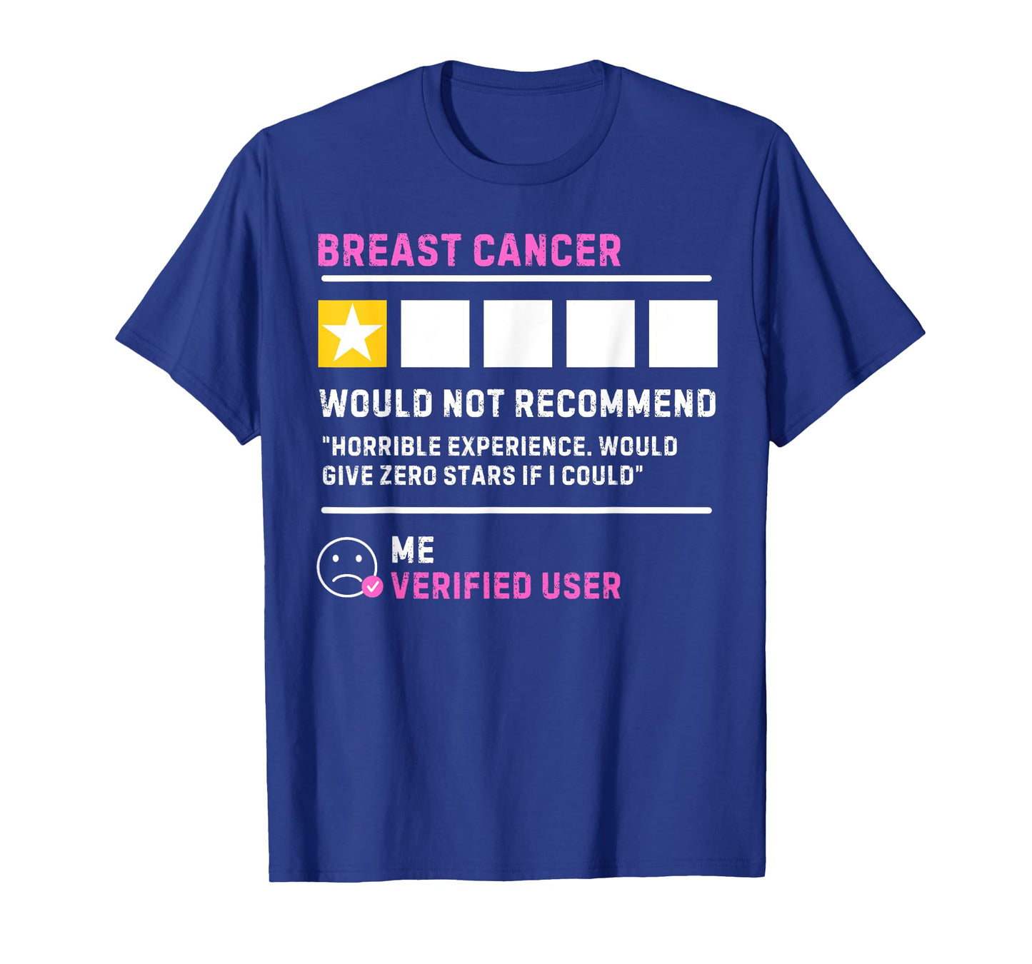 Would not Recommend Funny Breast Cancer Awareness T-Shirt