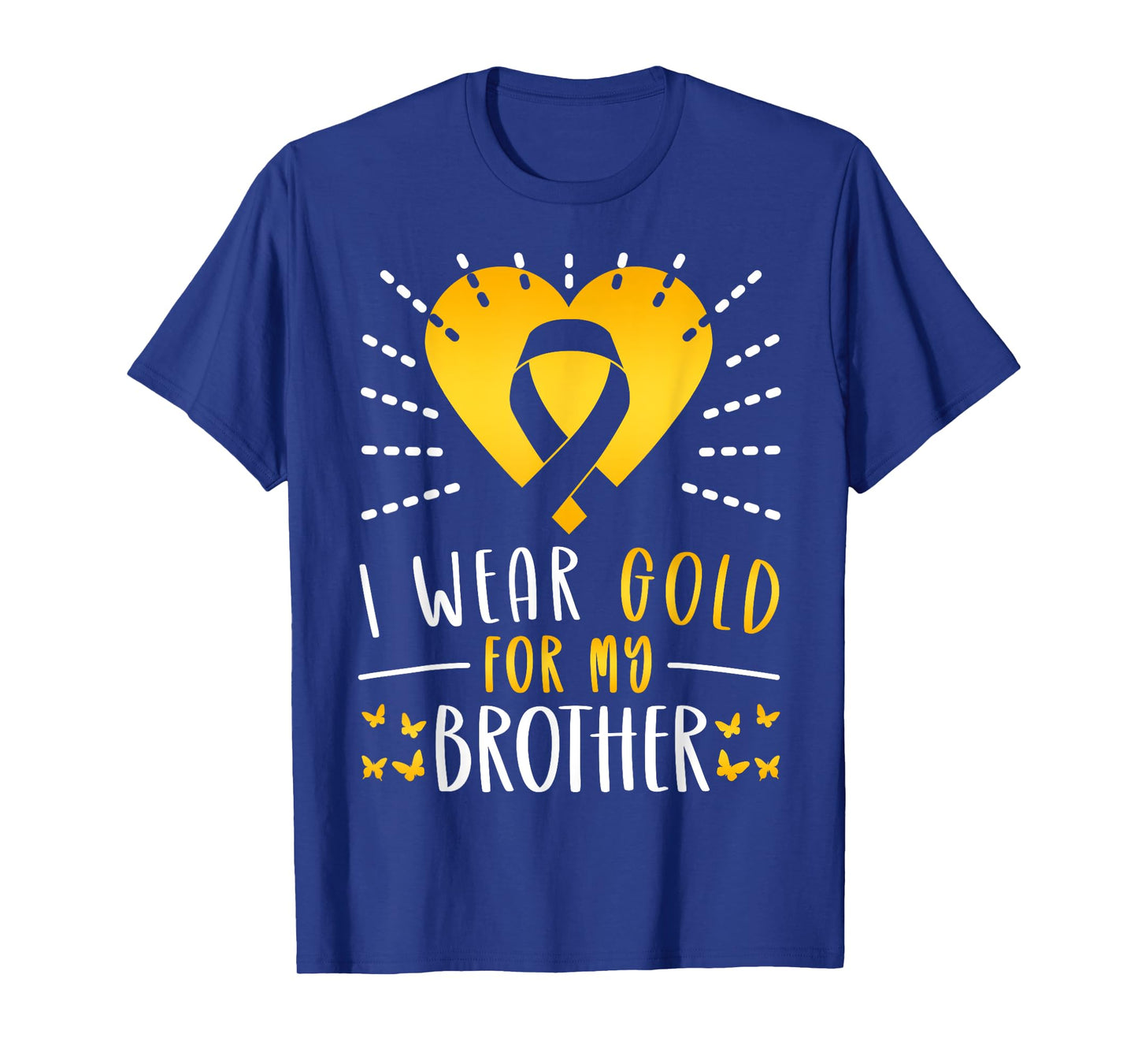 I Wear Gold For My Brother Heart T-Shirt