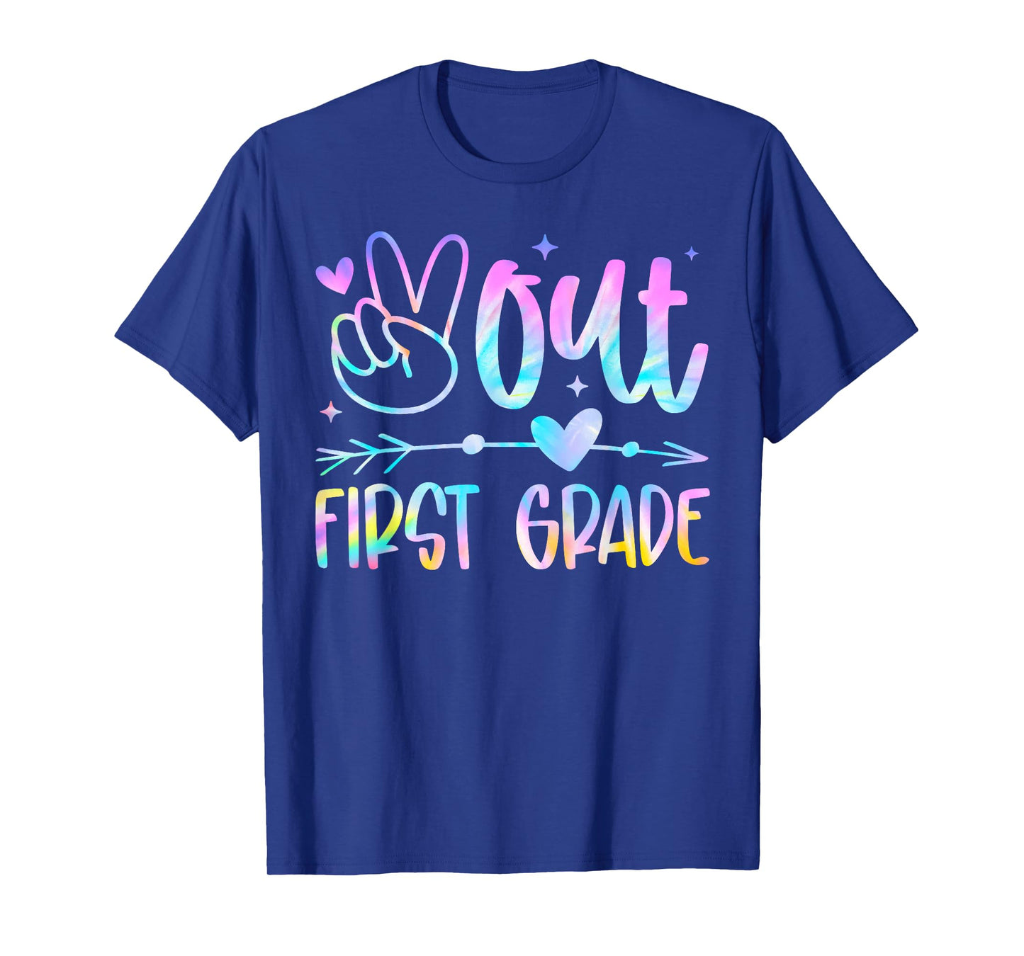 Peace Out First Grade Cute Tie Dye Last Day Of 1st Grade T-Shirt