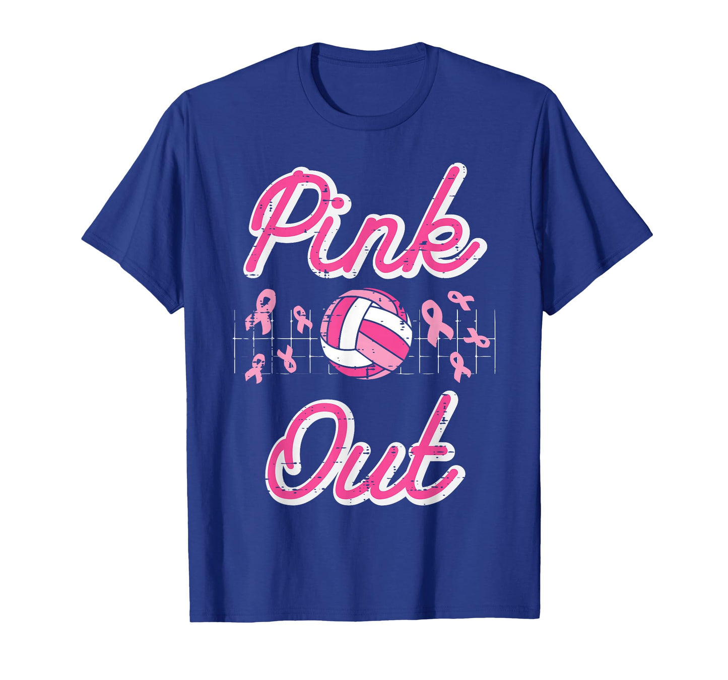 Breast Cancer Pink Out Volleyball Awareness Women Men Kids T-Shirt