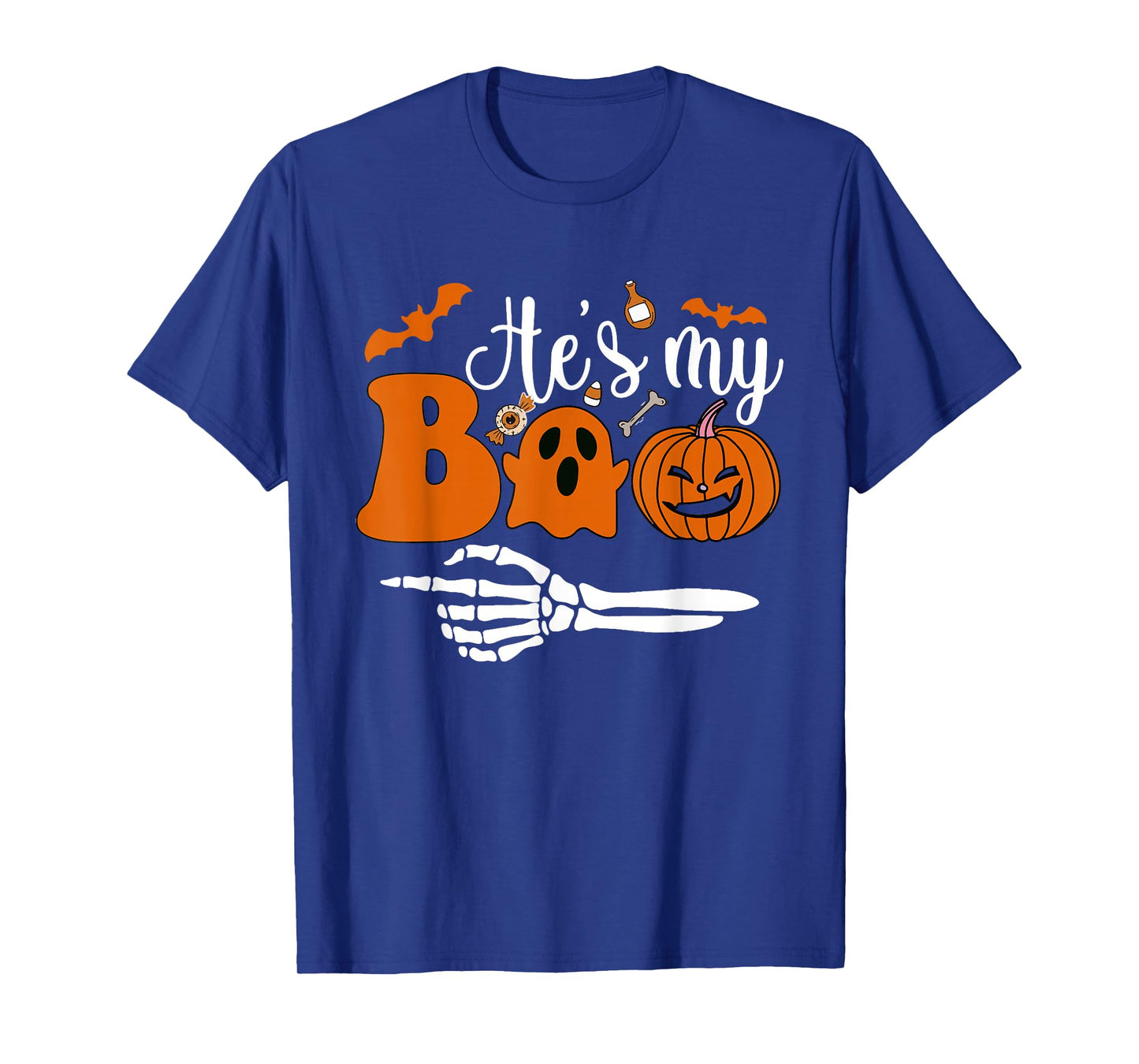 He's My Boo Skeleton Couples Matching Couple Halloween 2025 T-Shirt