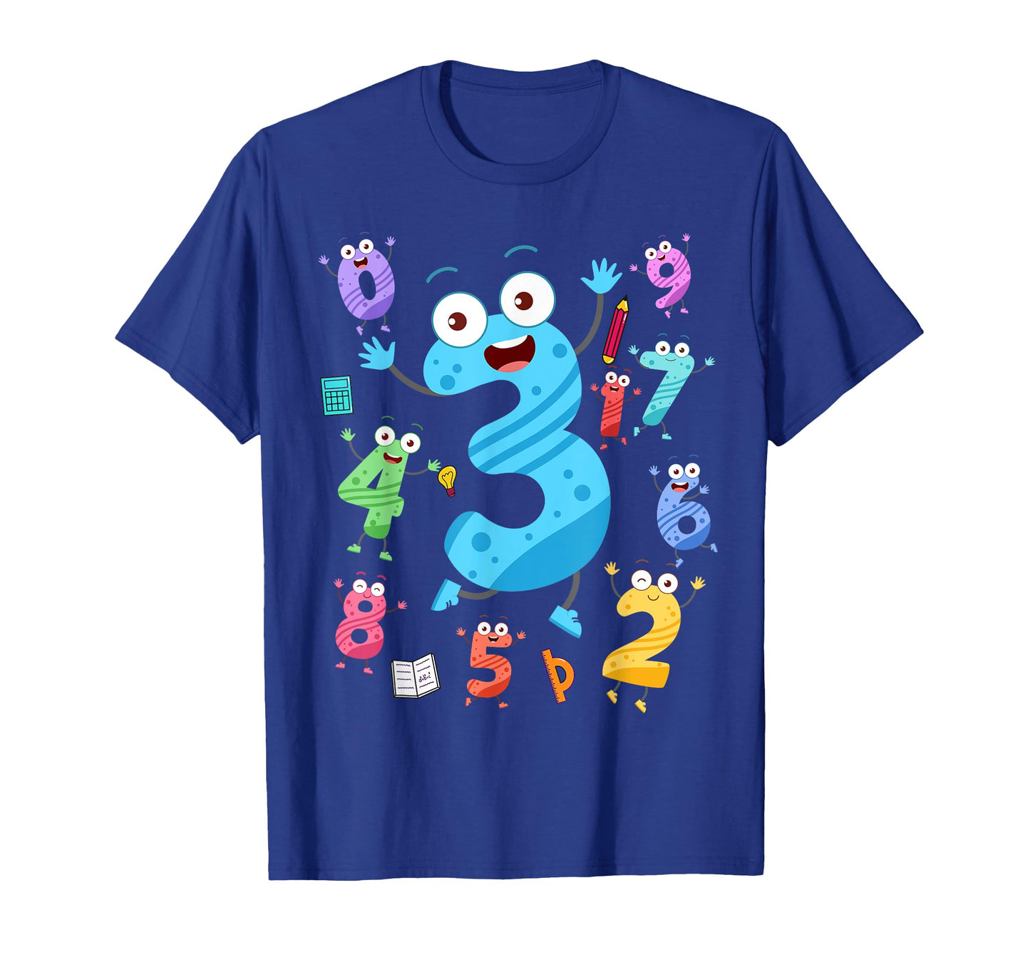 Maths Day Number Costume With Number 3 Idea For Kids Number T-Shirt