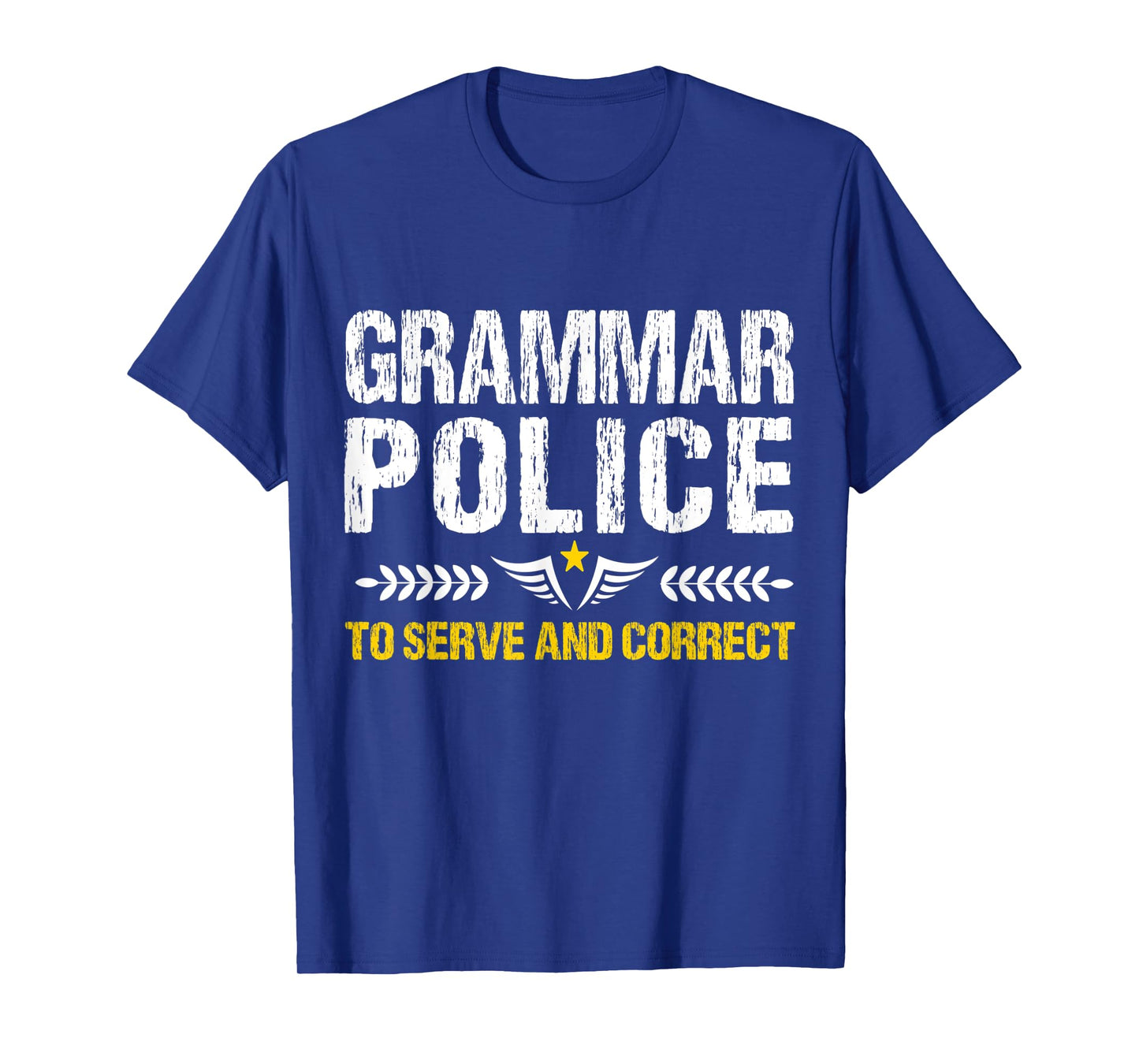 Grammar Police To Serve And Correct Funny Teacher Costume Men Women Kids T-Shirt