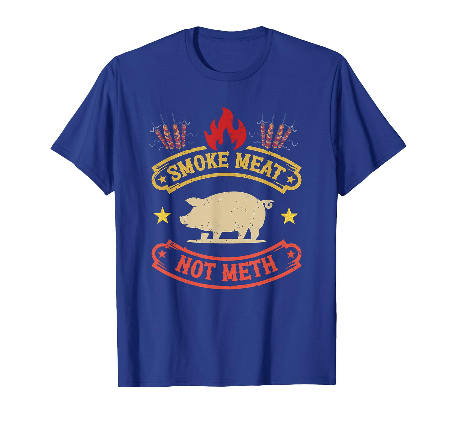 BBQ Grill Smokes Meat Not Meth Anti Drug Barbecue Grilling T-Shirt