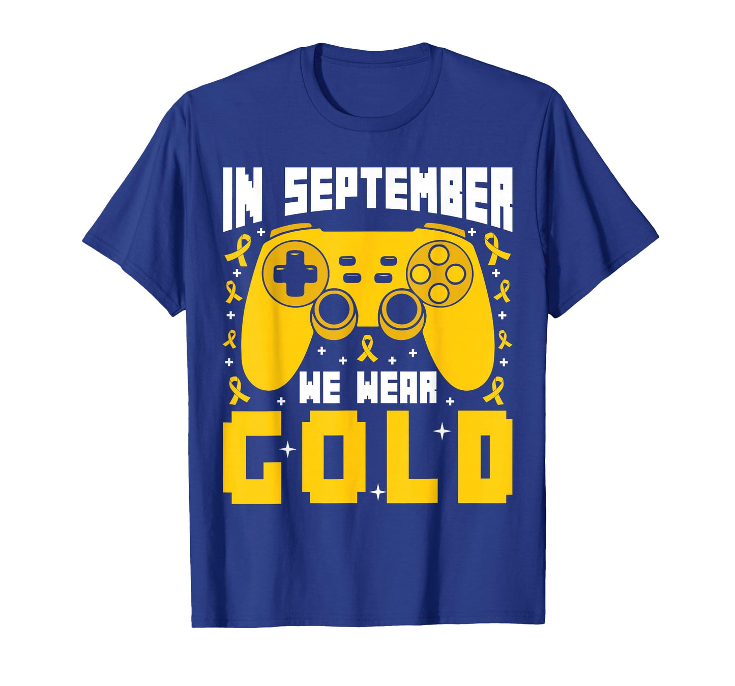In September We Wear Gold Gaming Childhood Cancer Boys Kids T-Shirt