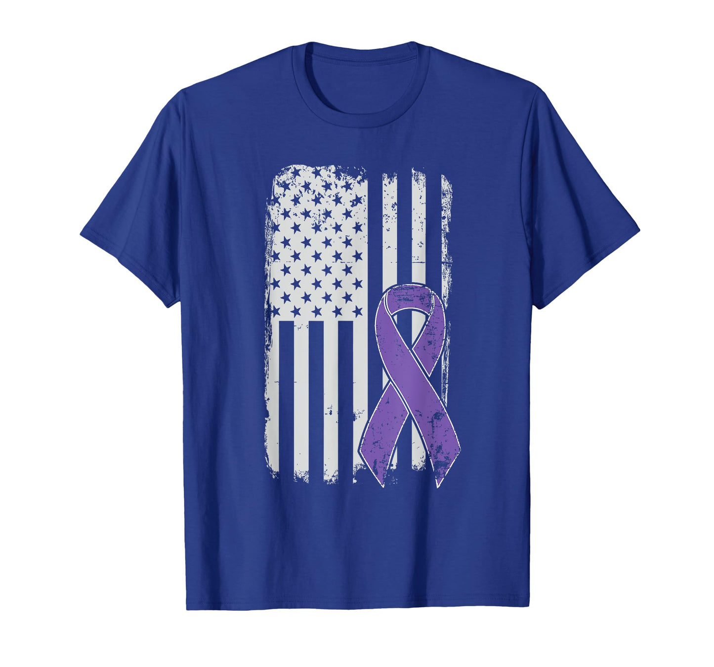 Testicular Cancer Awareness - Vintage USA American Flag T-Shirt