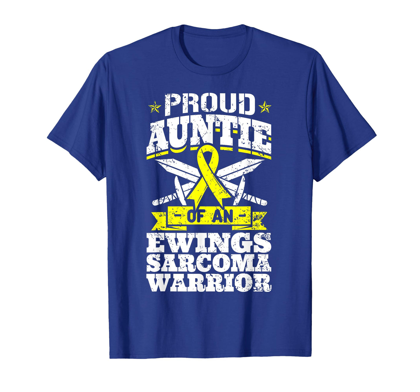 Proud Auntie Of An Ewings Sarcoma Warrior Awareness Ribbon T-Shirt
