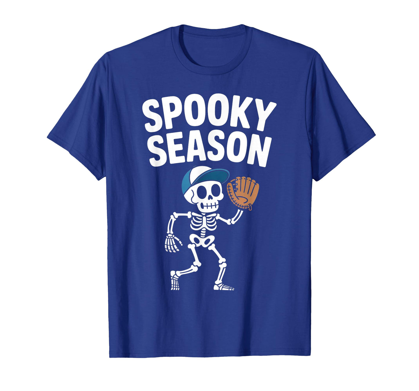 Spooky Season Skeleton Play Softball Halloween Costume T-Shirt