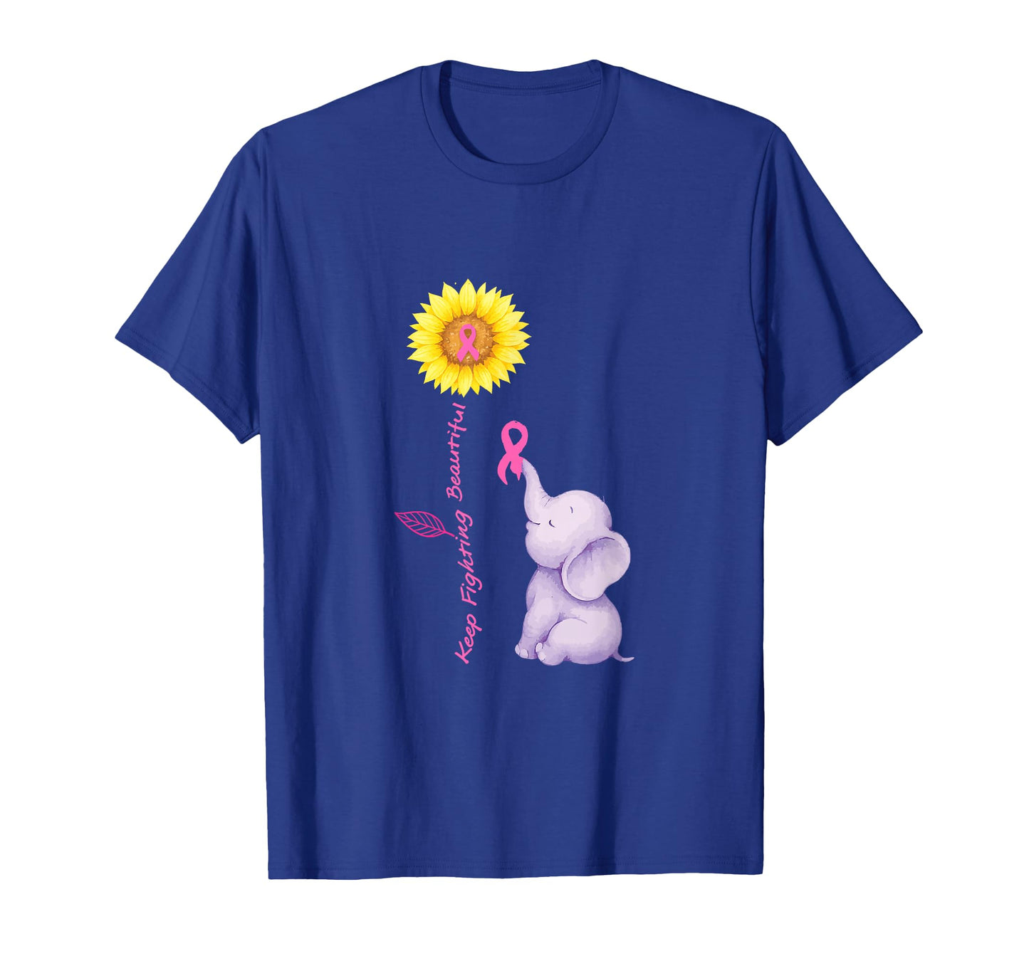 Keep Fighting Beautiful Elephant Breast Cancer Awareness T-Shirt