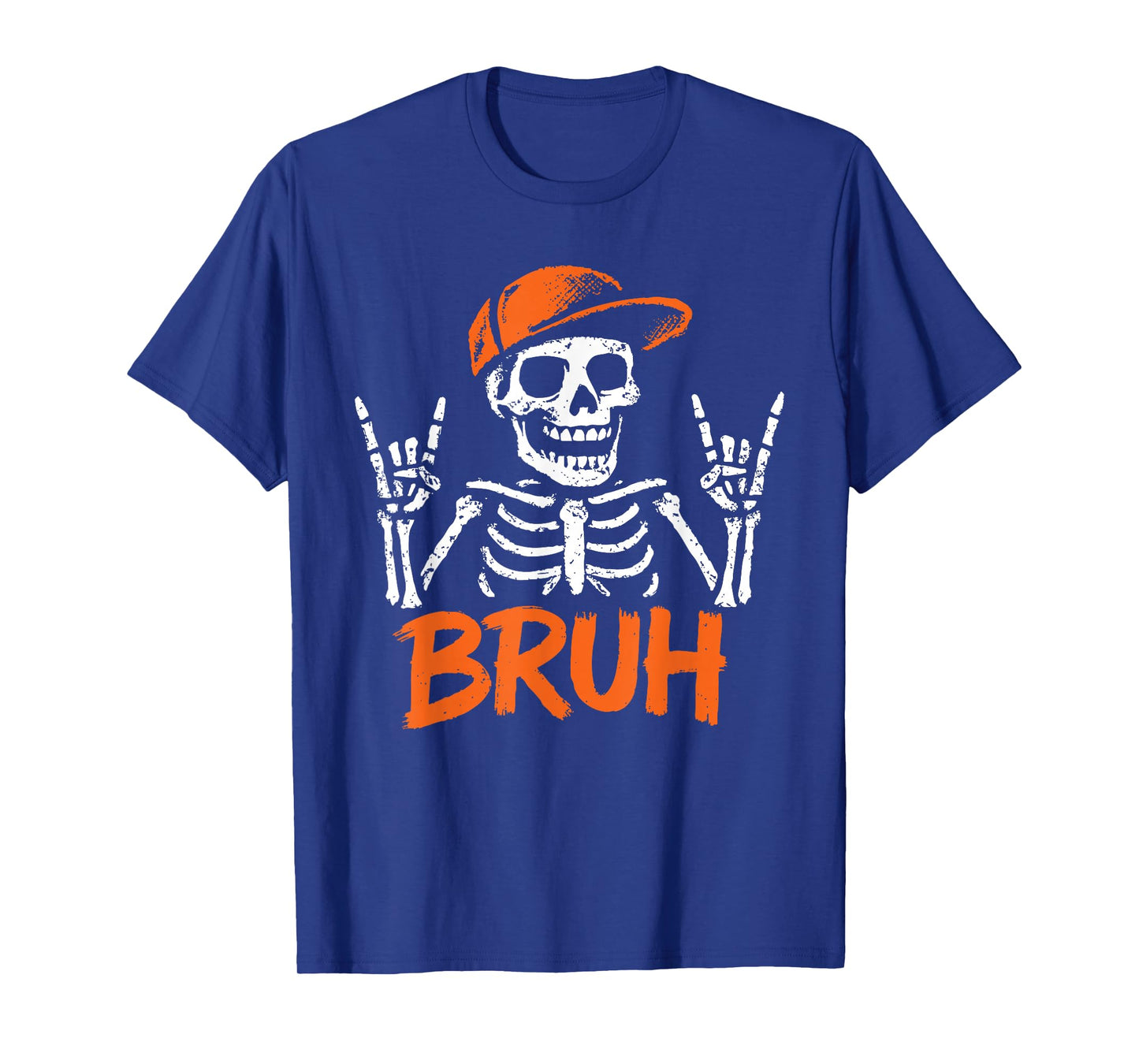 Cool Bruh Skeleton Rock On Funny Halloween Men Boys Kids T-Shirt