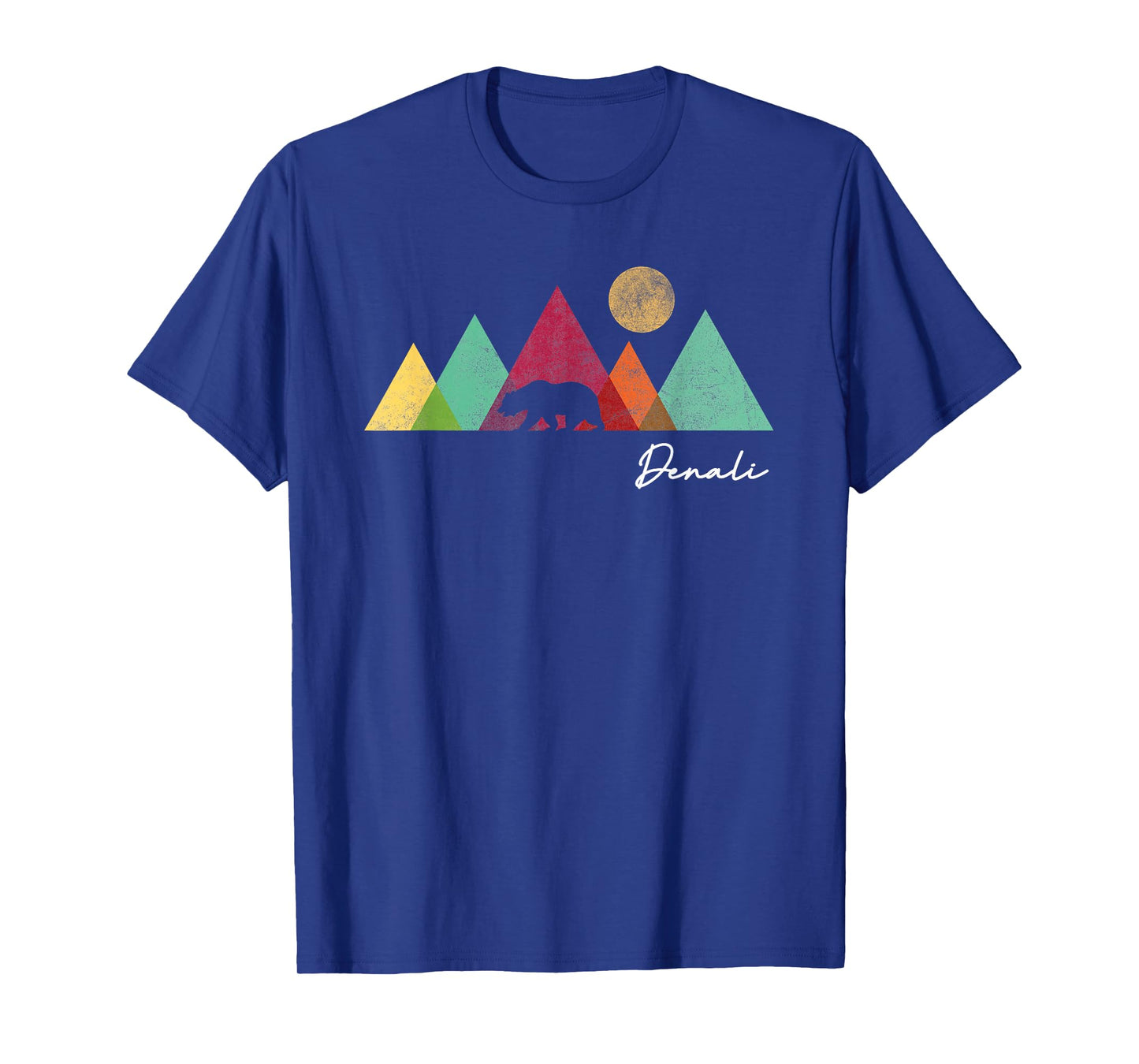 Alaska Denali National Park Souvenir Colorful Bear Mountains T-Shirt