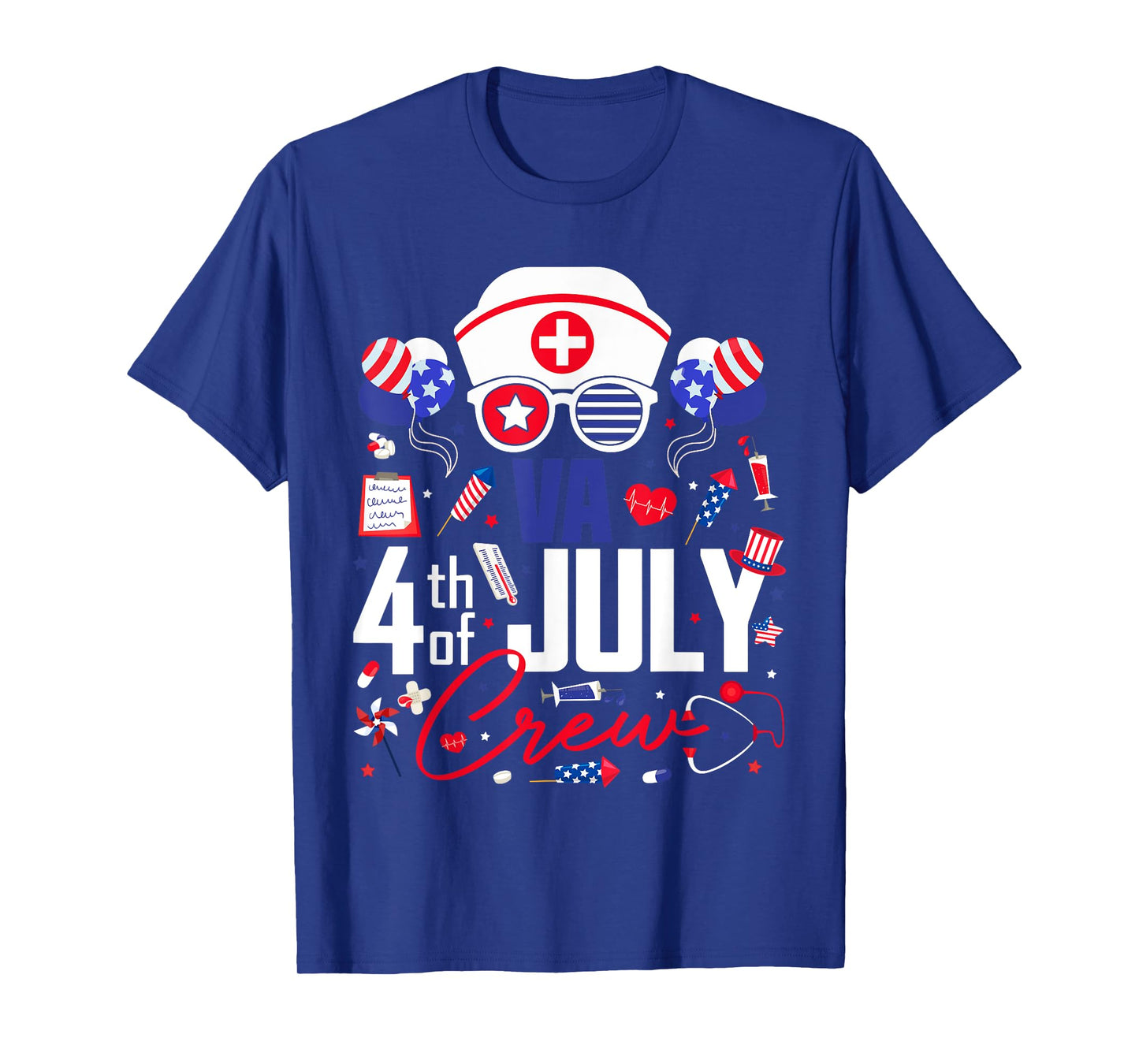 Va Nurse 4th of July Crew Independence Day Patriotic Nurses T-Shirt