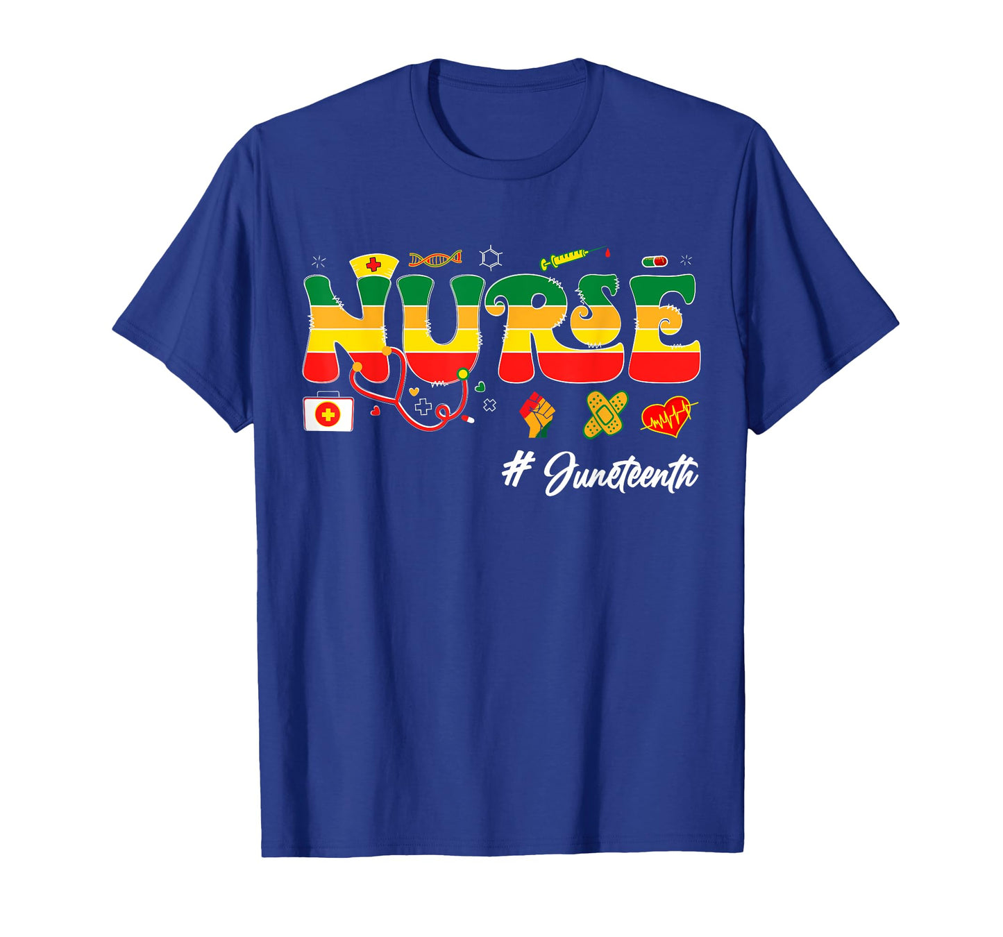 Juneteenth Black Men Woman Nurse Afro Girl Juneteenth nurse T-Shirt