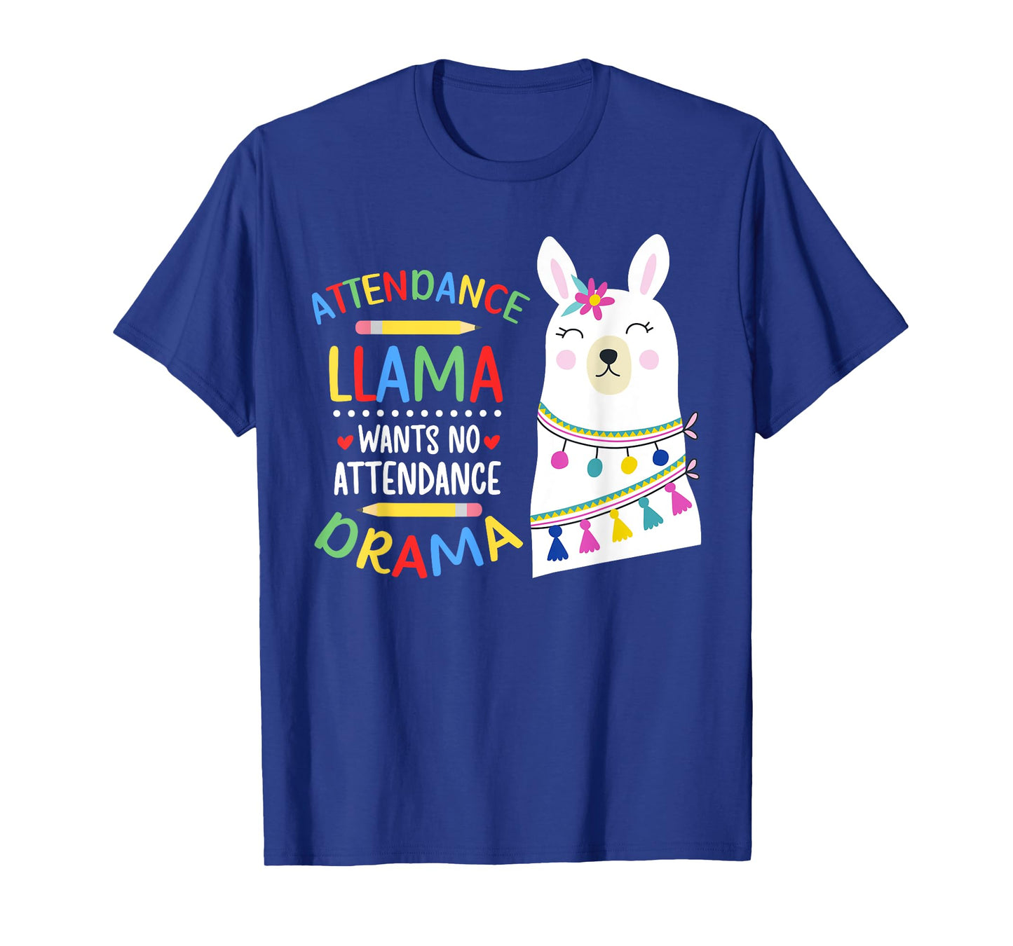 Attendance Llama Attendance Clerk School Attendance Clerk T-Shirt