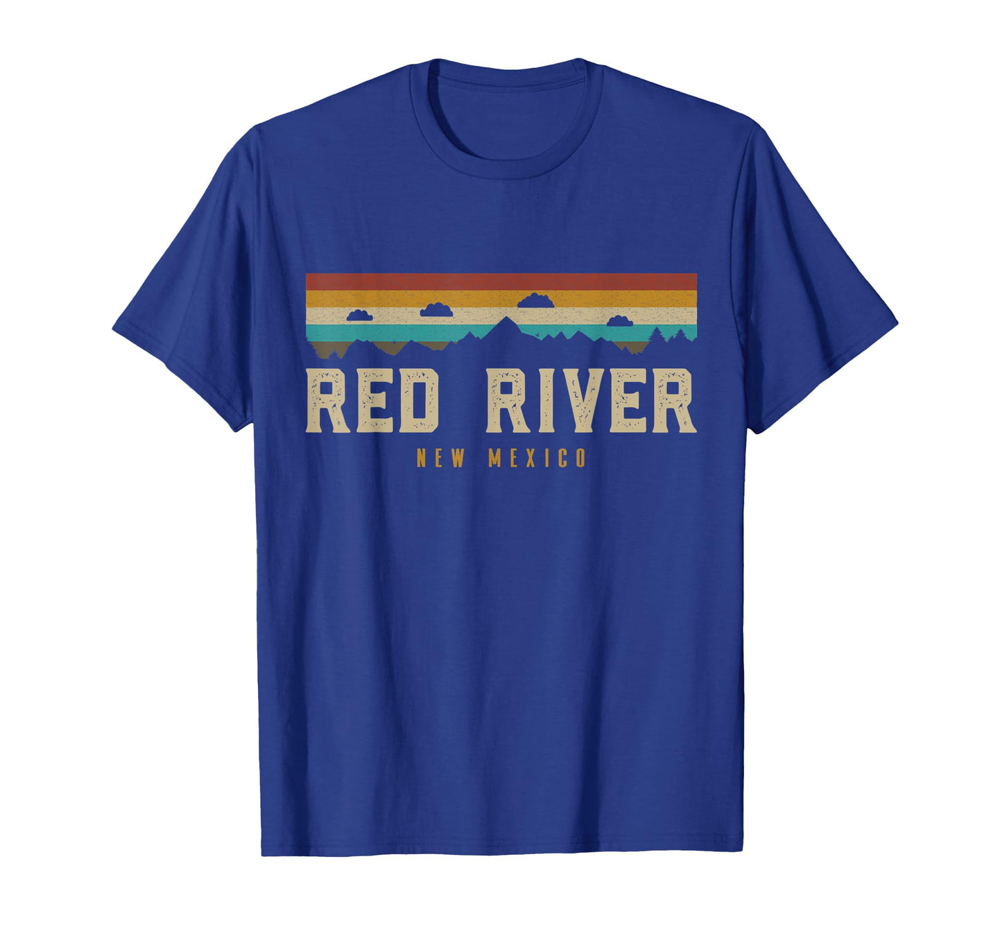 Red River Vintage Mountains Hiking Camping New Mexico Retro T-Shirt