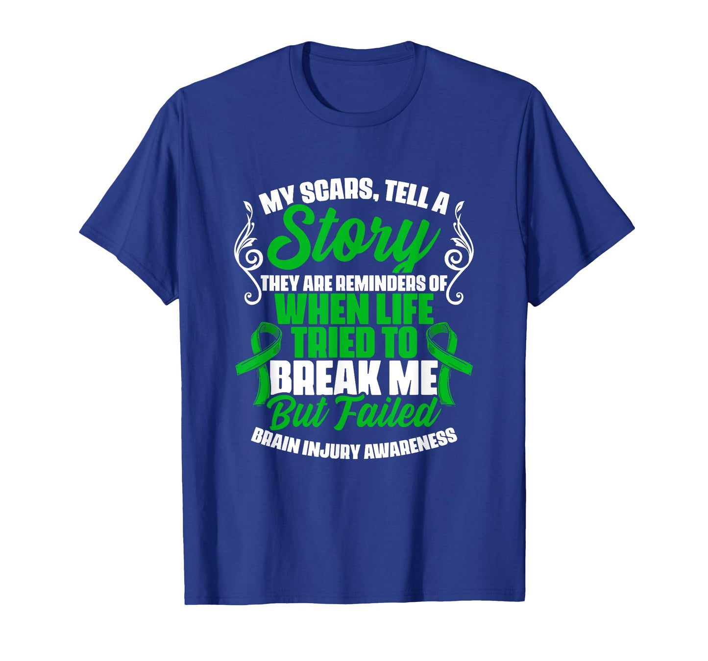 Scars Tell Story Traumatic Brain Injury Support TBI Survivor T-Shirt