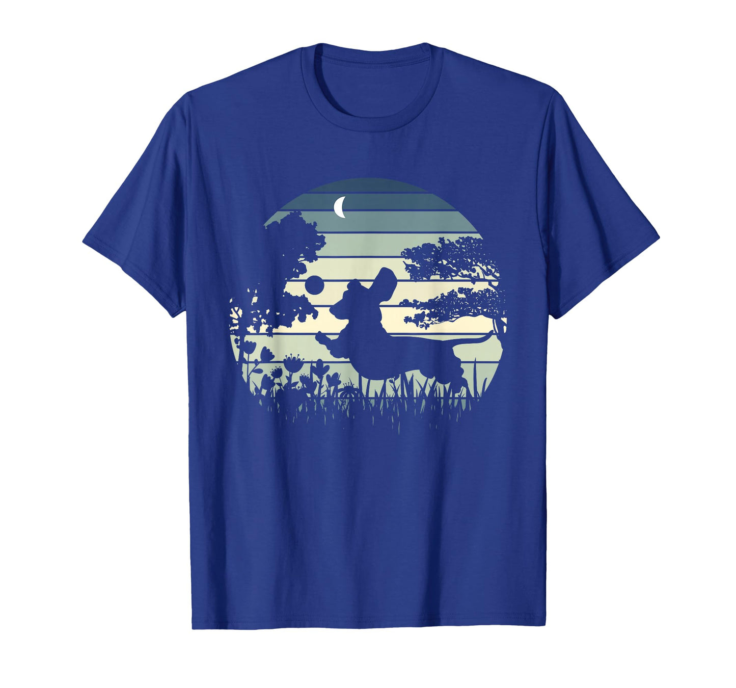 Dachshund Wiener Dog Sunset Garden Nature Lover T-Shirt