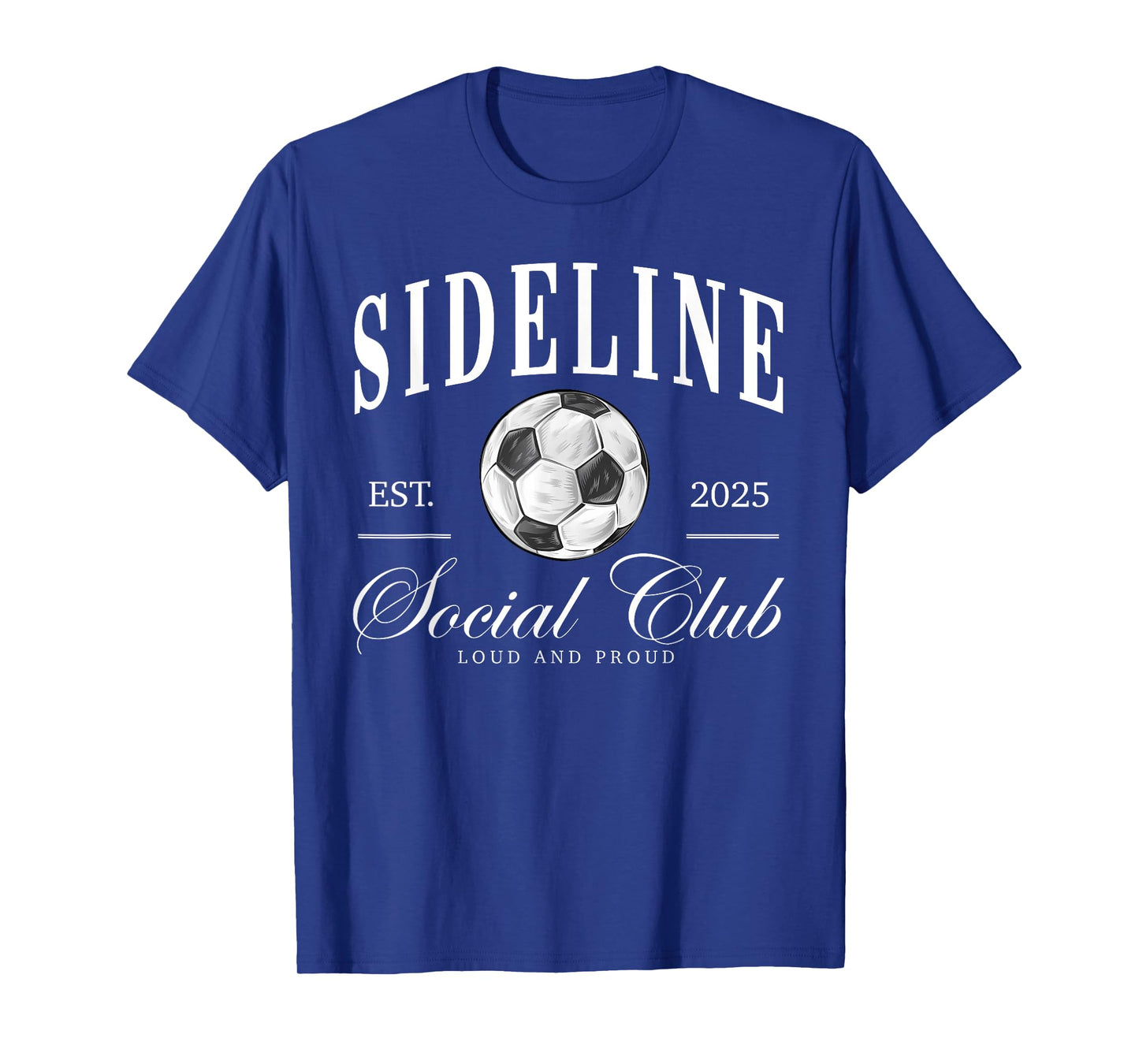 Women Sideline Social Club Soccer Mom Game Day Mothers Day T-Shirt