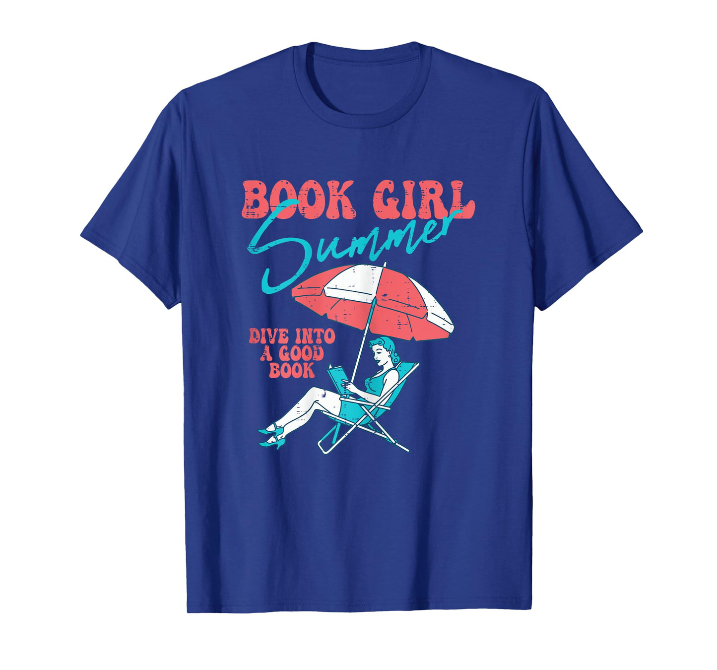 Book Girl Summer Reading Beach Vacation Women Girls Kids T-Shirt