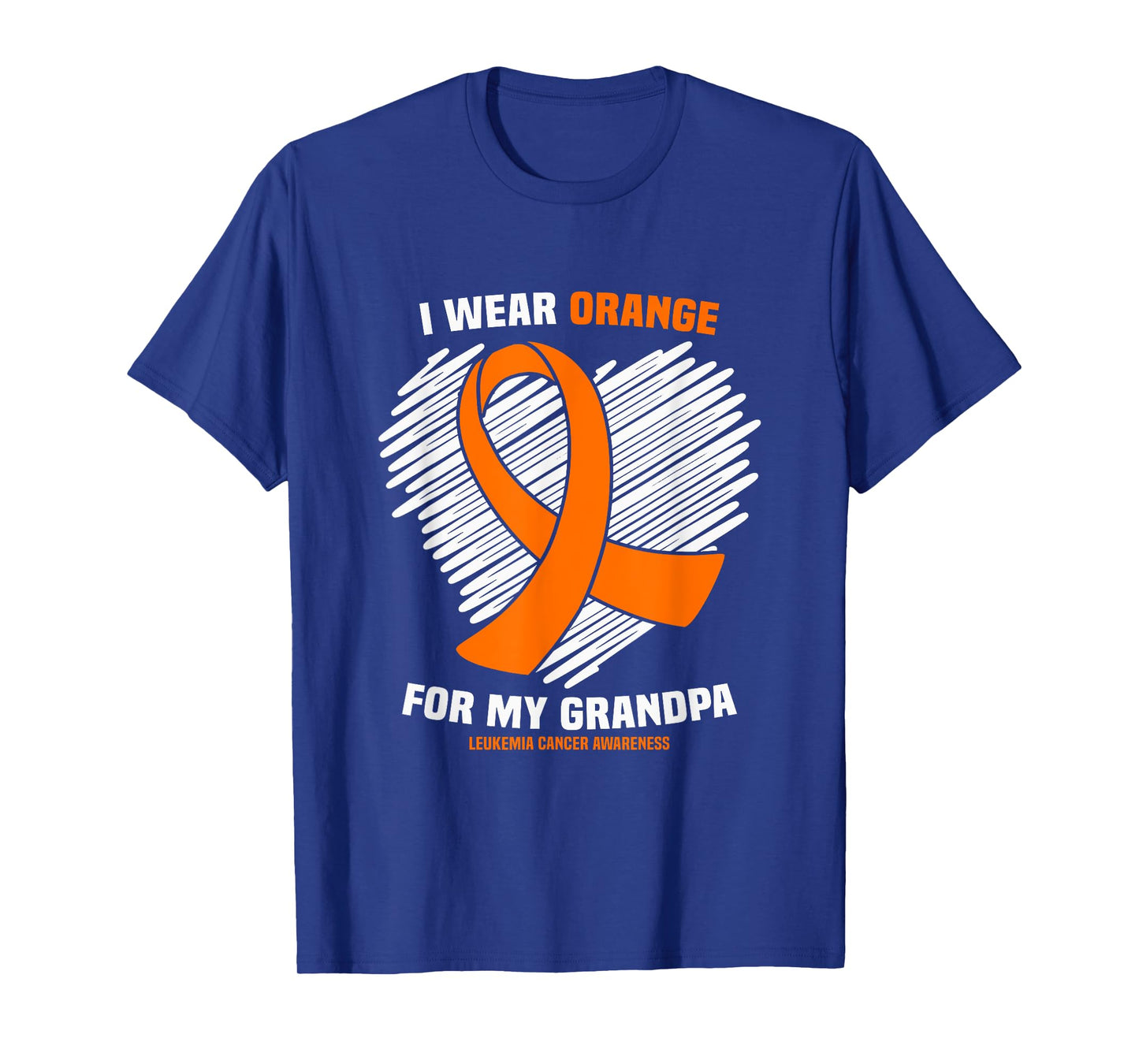 I Wear Orange For My Grandpa Leukemia Cancer Awareness T-Shirt