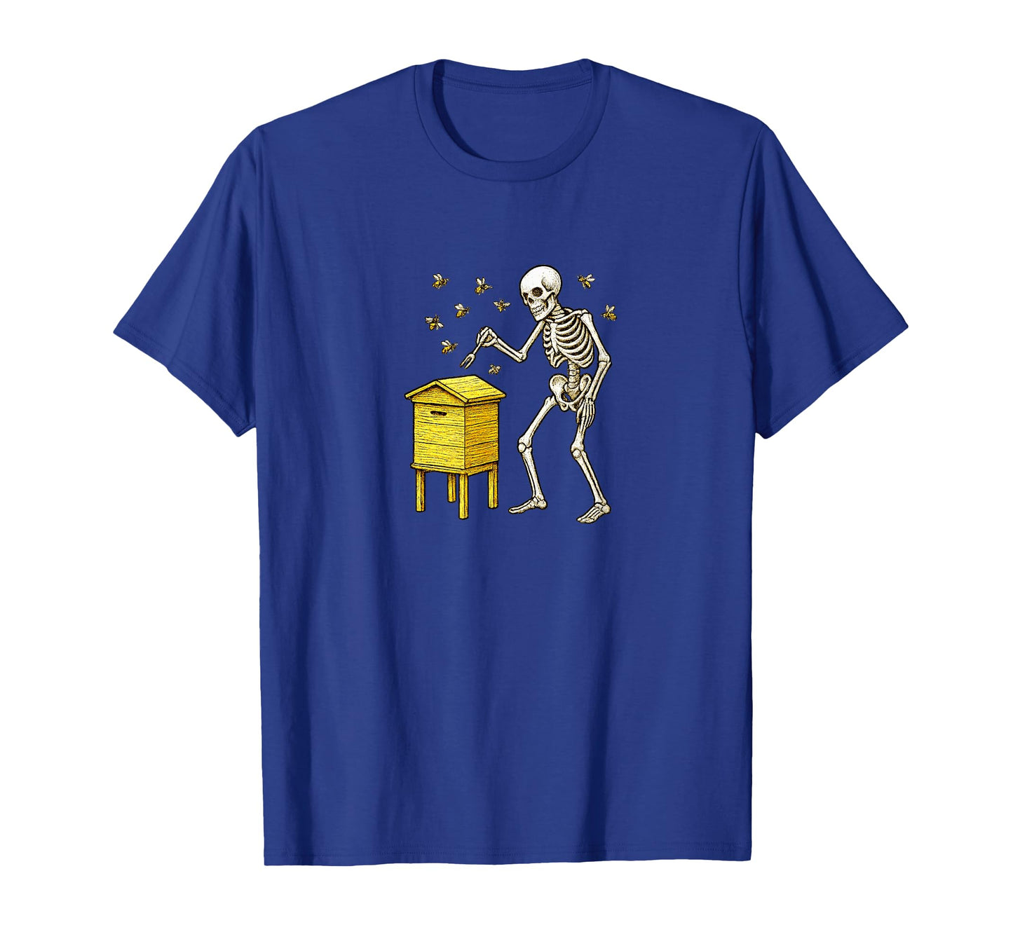 Skeleton Beekeeper Bees Beekeeping Bumblebee Hive Honey T-Shirt