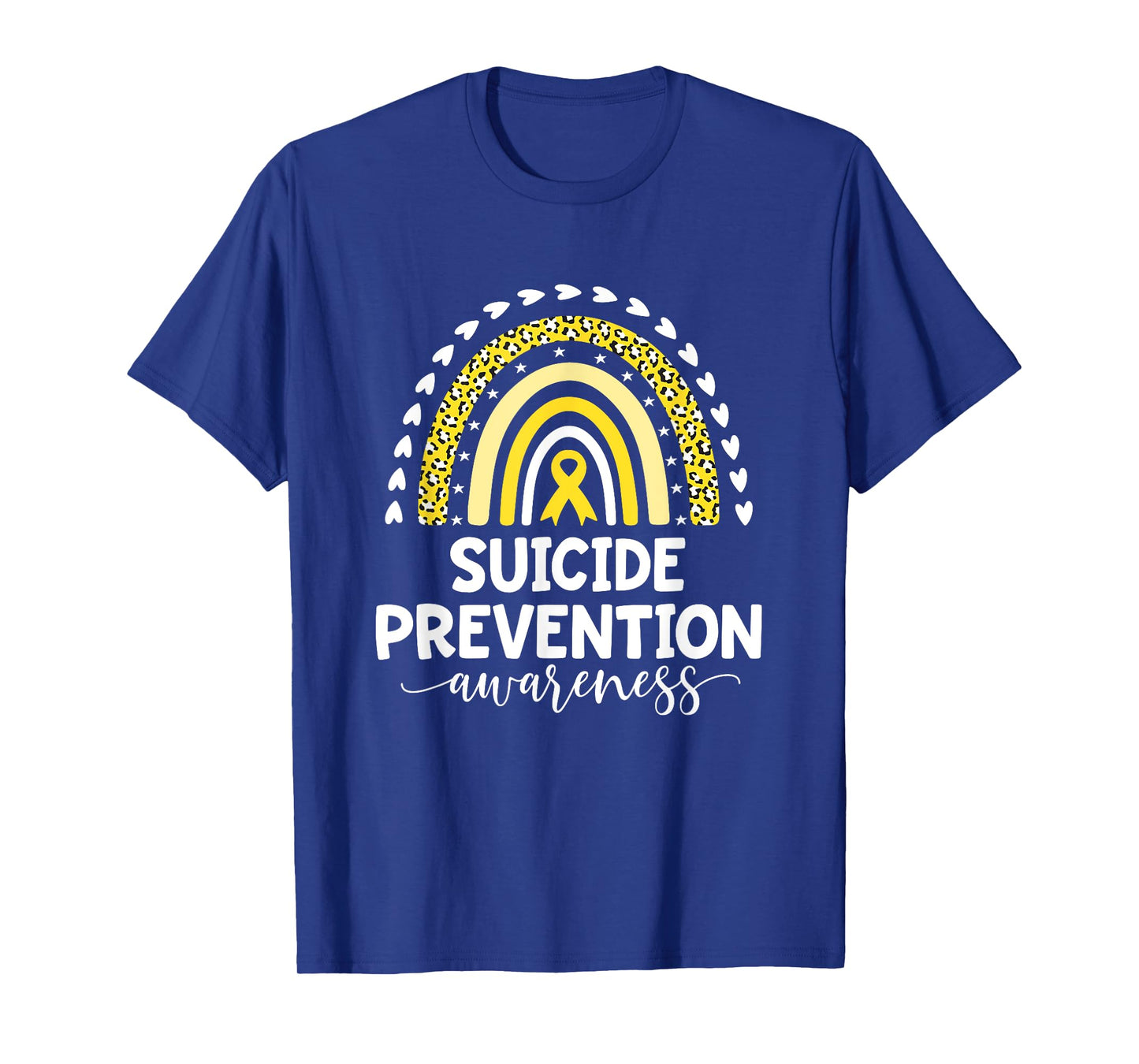 Yellow Rainbow Ribbon Support Suicide Prevention Awareness T-Shirt