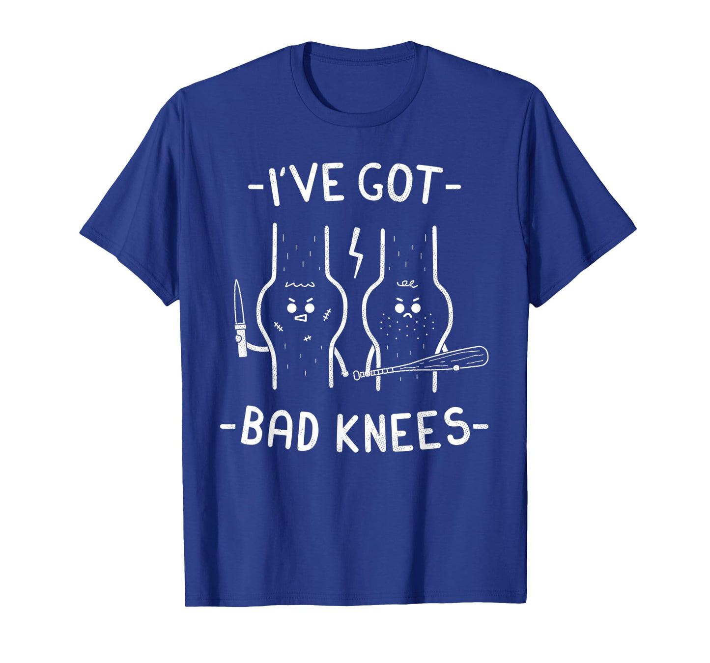 Vintage I've Got Bad Knees Fun Skeleton Knees Injury Jokes T-Shirt