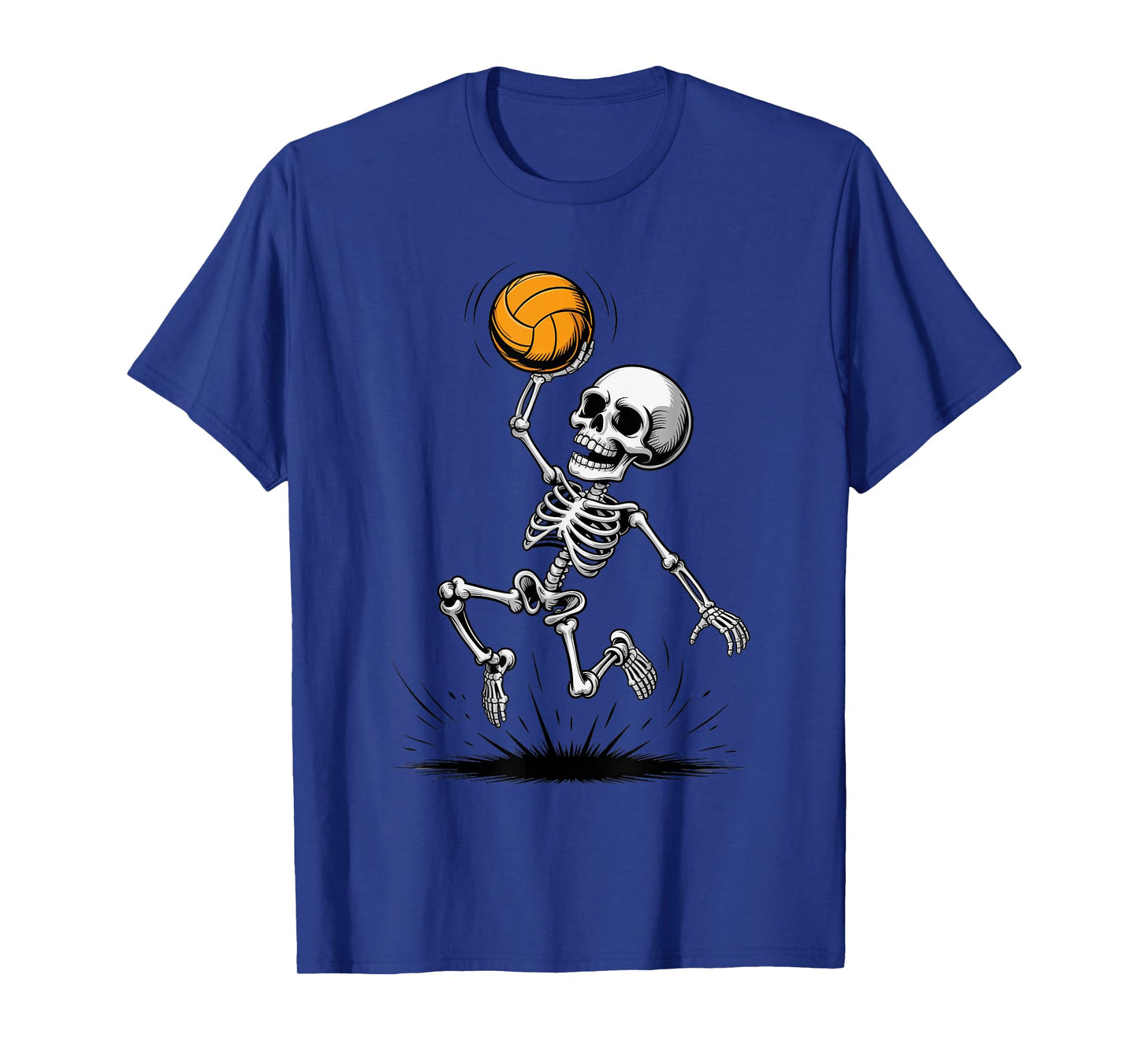 Skeleton Volleyball Player Funny Halloween Costume Kids Boys T-Shirt