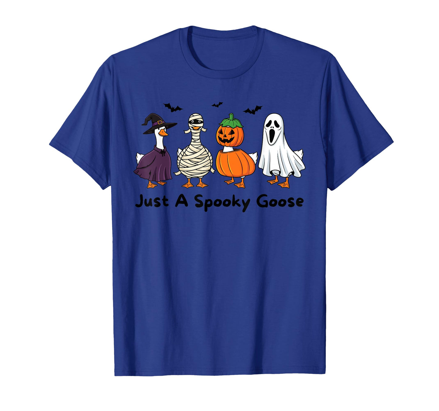 Just A Spooky Goose Halloween Serious Goose Funny T-Shirt