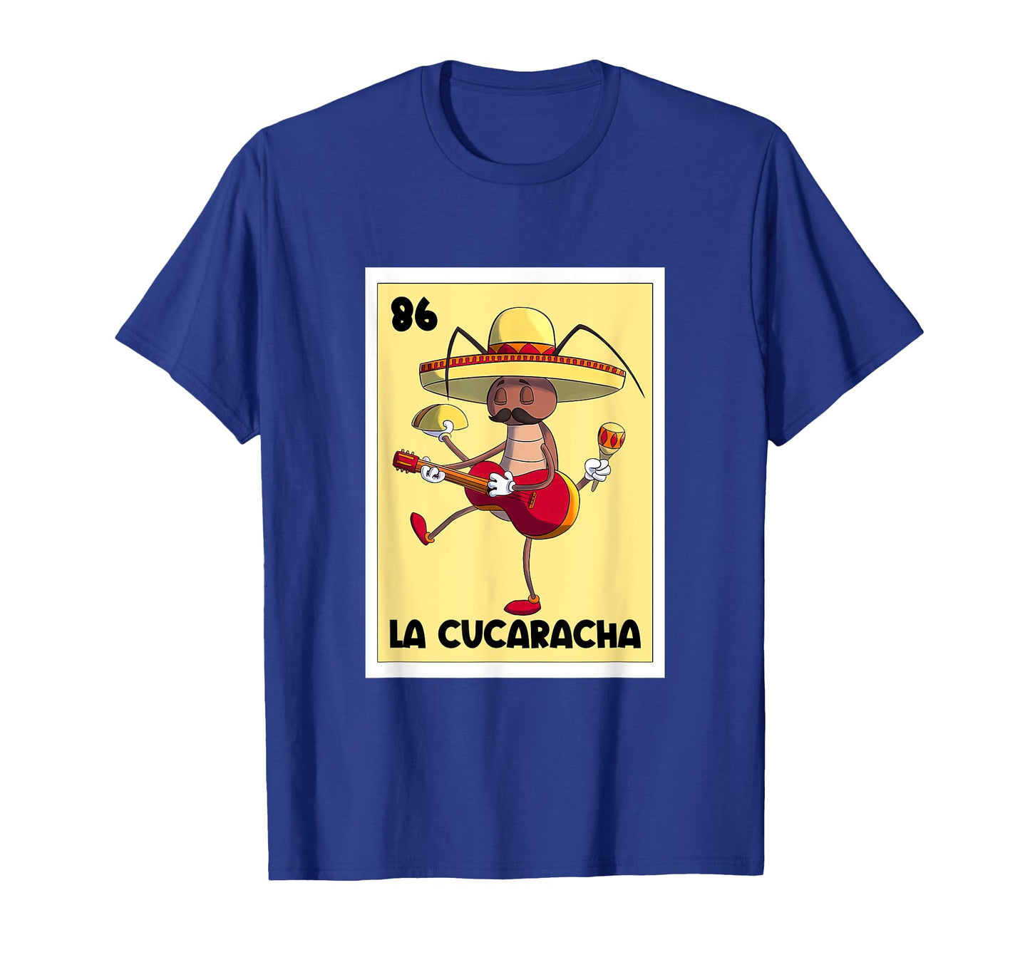 La Cucaracha Mexican Bingo Card Cockroach With Taco & Beer T-Shirt
