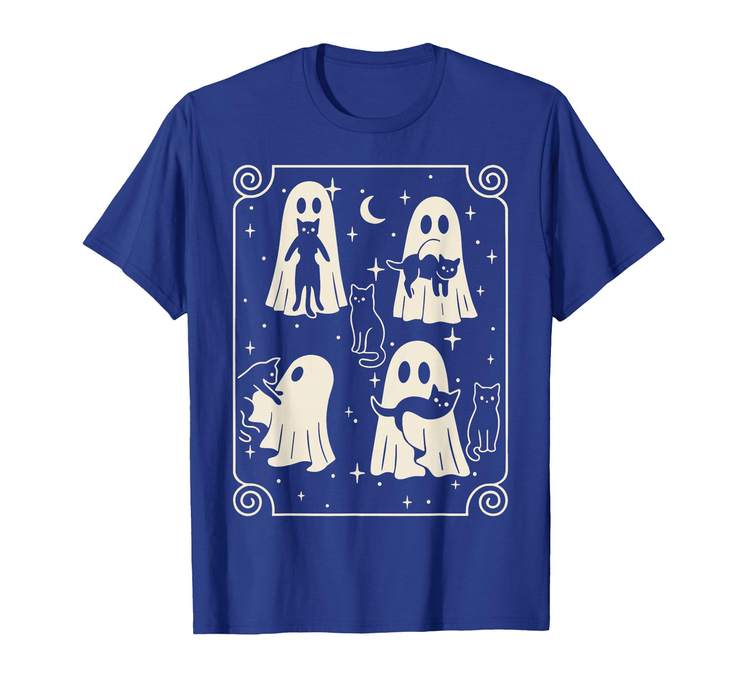 Cute Ghost & Cat Halloween Ghost Cat Halloween T-Shirt