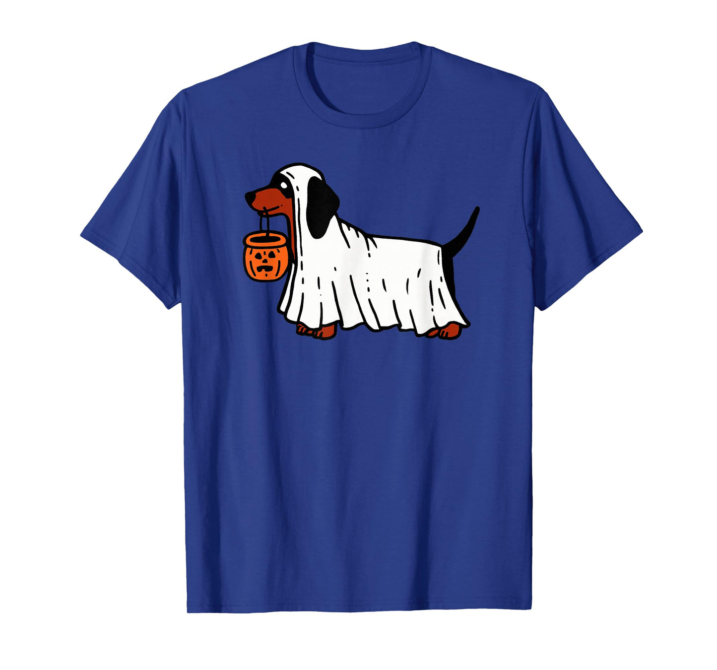 Dachshund Halloween Ghost Skeleton Dog Cute Spooky Lover T-Shirt