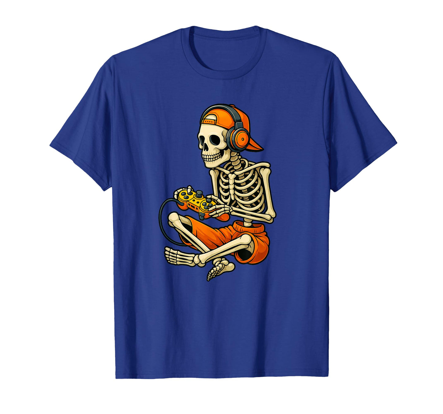 Halloween Skeleton Gamer Video Gaming Boys Men Kids T-Shirt