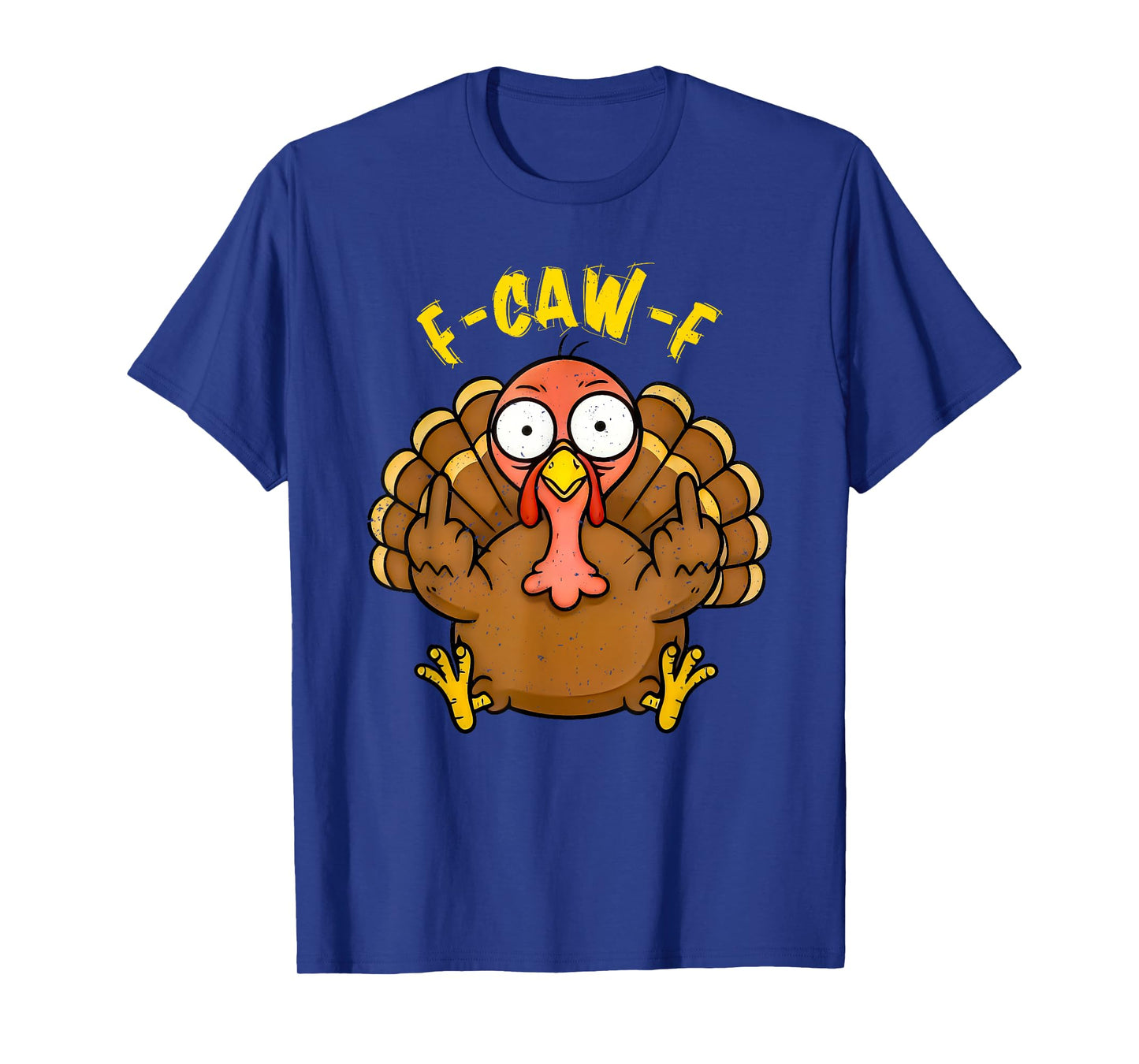 F CAW F Gobble Till You Wobble Funny Turkey Friends Crew T-Shirt