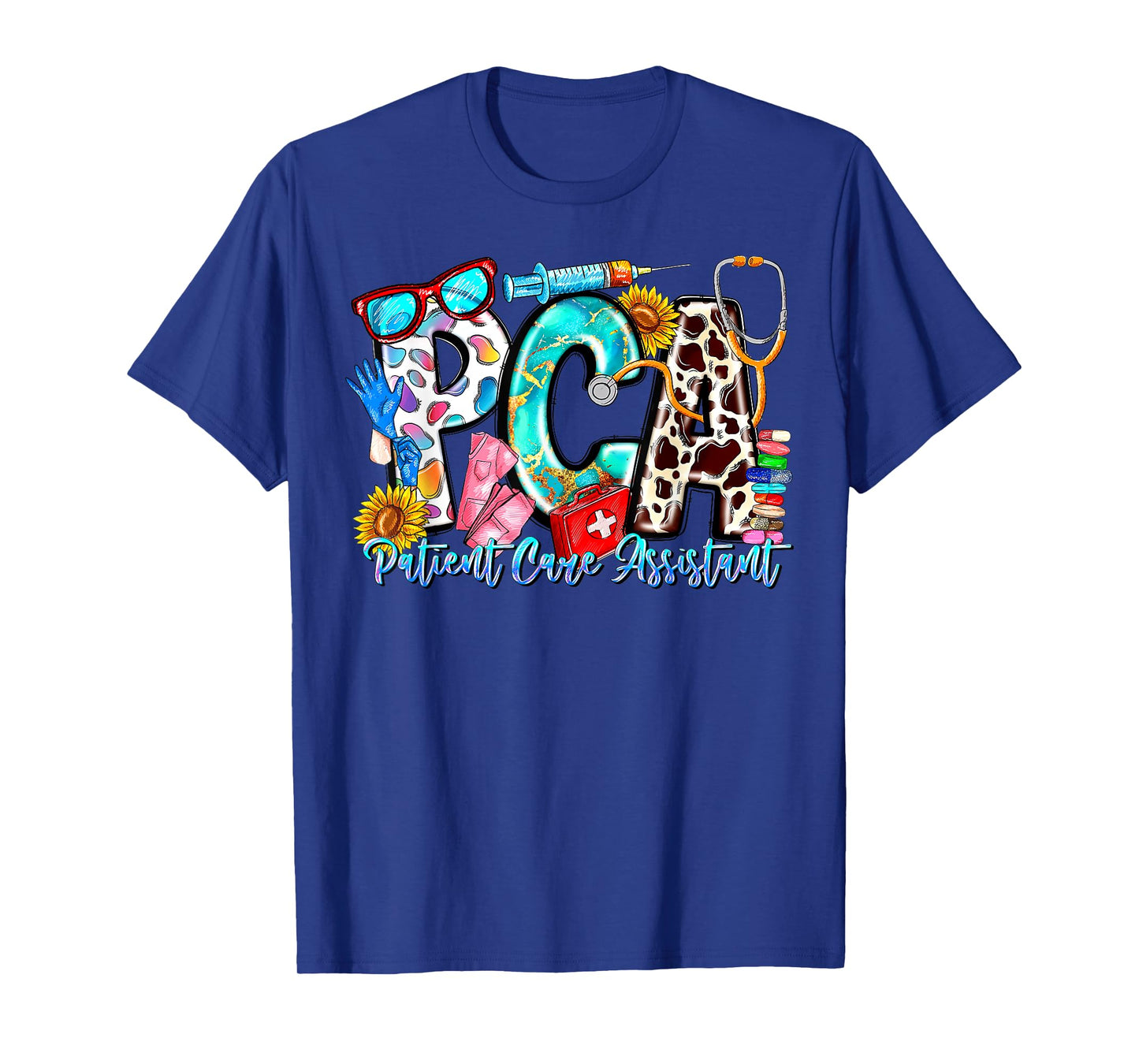 Retro PCA Patient Care Assistant Healthcare Worker Nursing T-Shirt