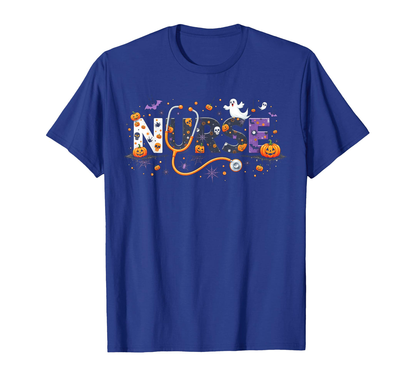 Halloween Nurse 2025 Funny Letter Nursing School Life Fall T-Shirt