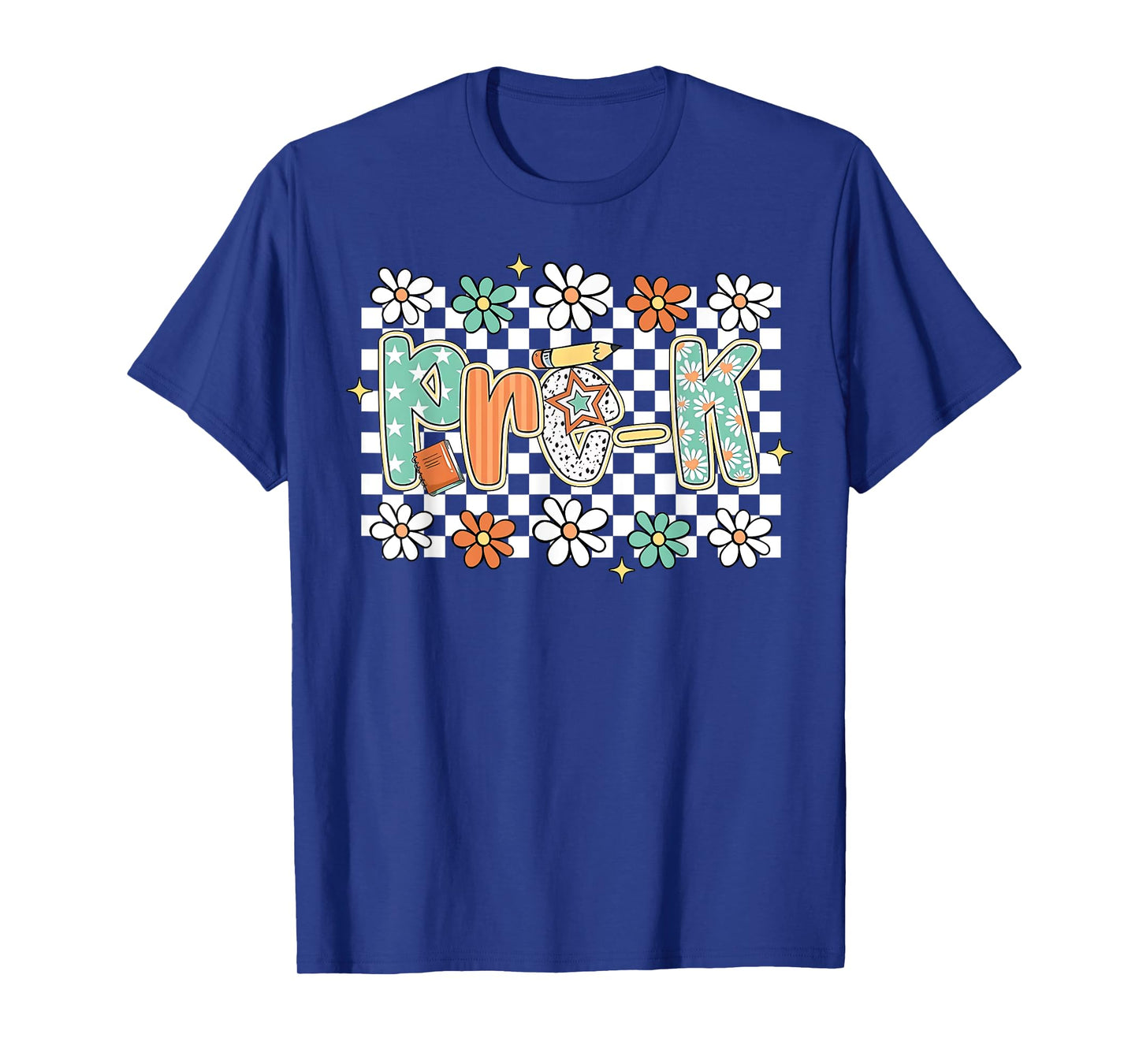 Pre-K Teacher Retro Floral Preschool Back To School T-Shirt