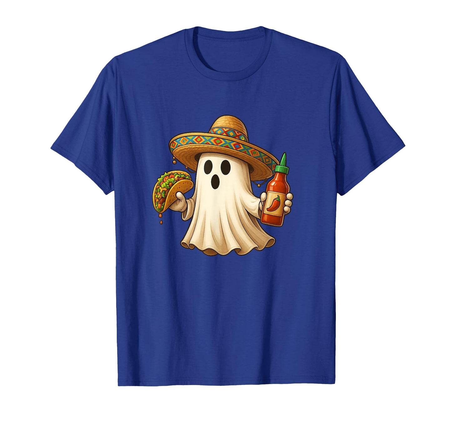 Tacos Halloween Mexican Food Halloween Tacos Chef Ghost T-Shirt