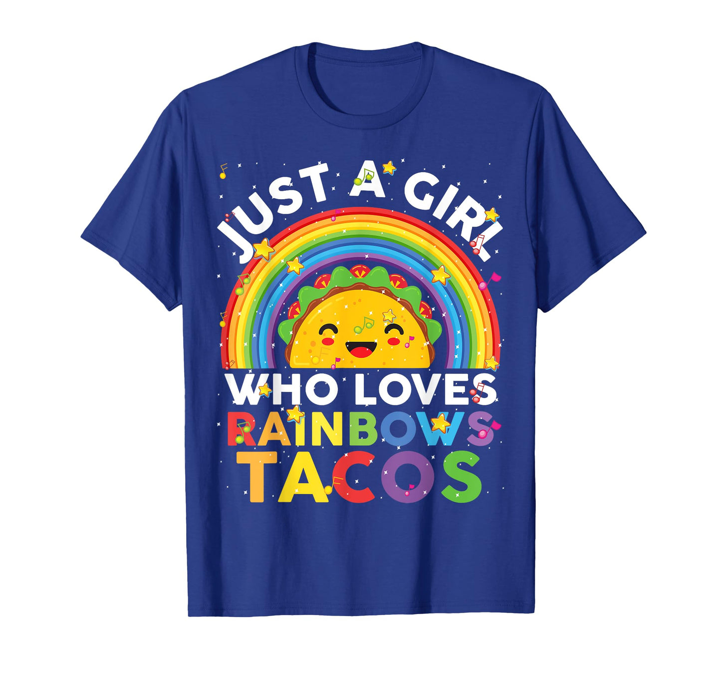 Taco-Shirt Funny Just A Girl Who Loves Rainbow And Taco Kids T-Shirt