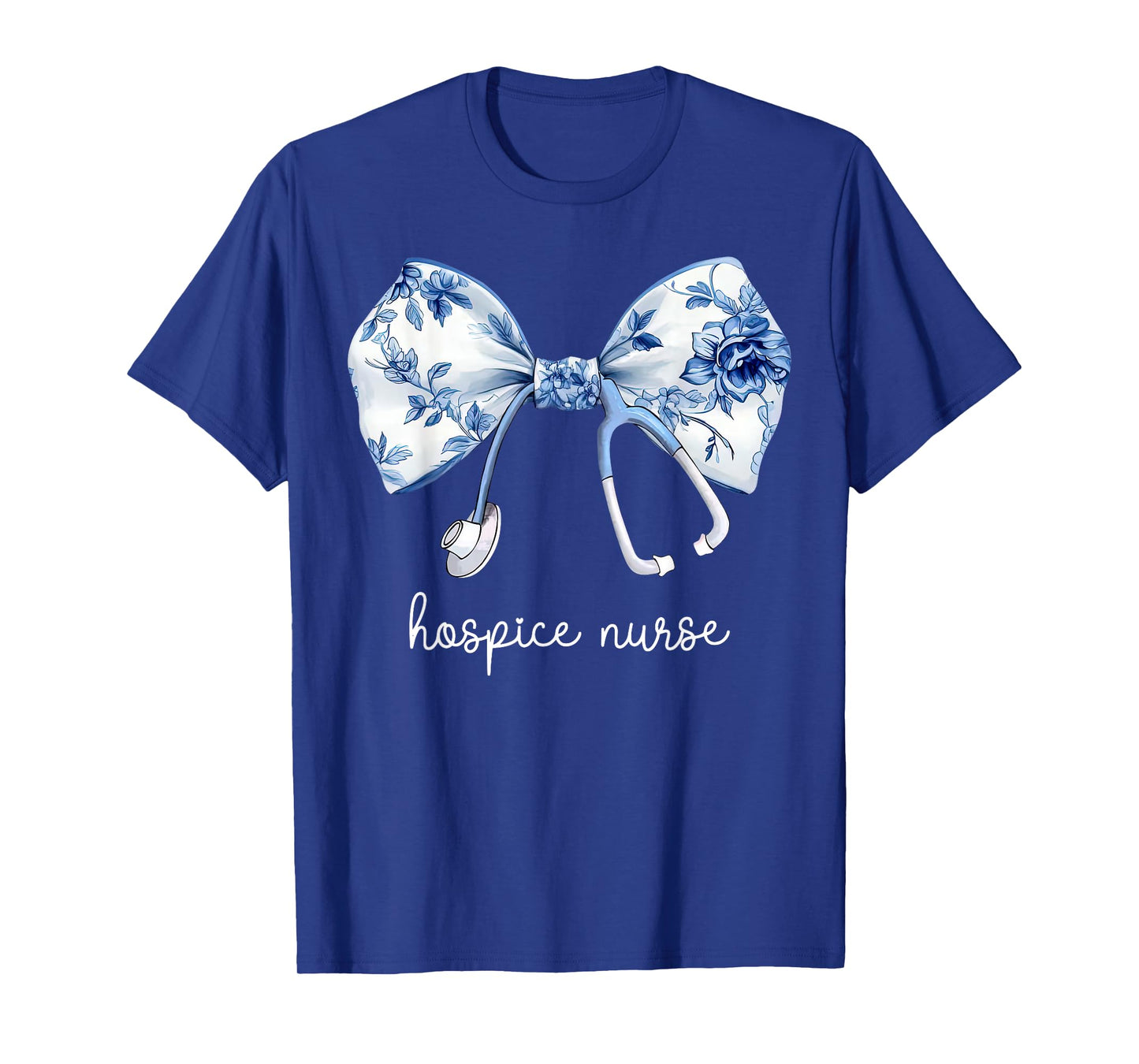 Stethoscope Coquette Bow Hospice Nurse Aide Palliative Care T-Shirt