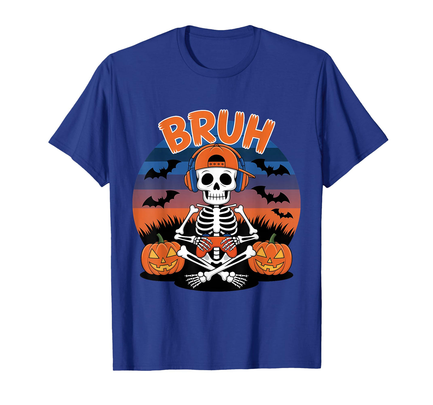 Halloween Skeleton Video Gaming Gamer Youths Men & Teens T-Shirt