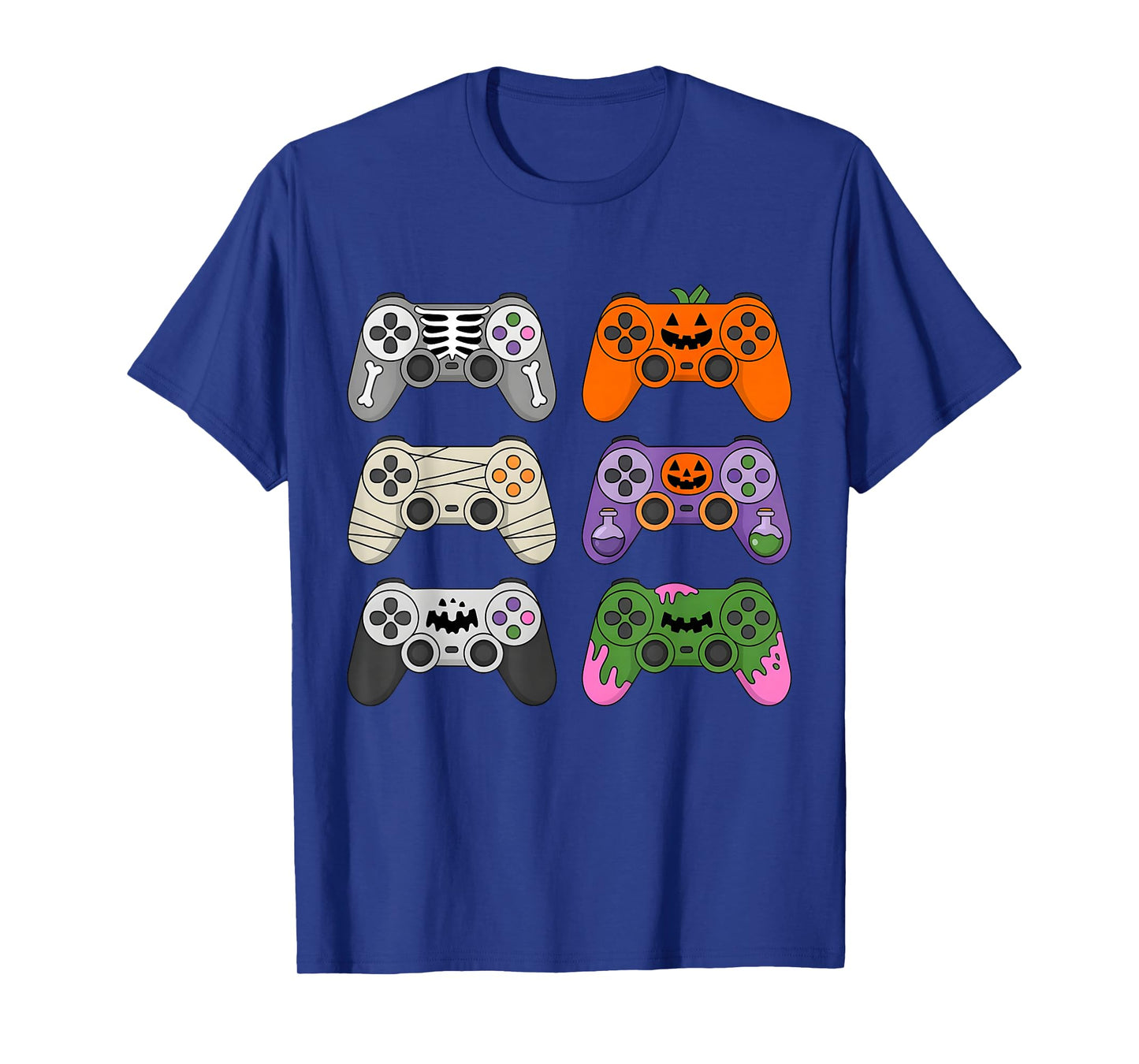 Halloween Skeleton Zombie Gaming Controllers Mummy Boys Kids T-Shirt
