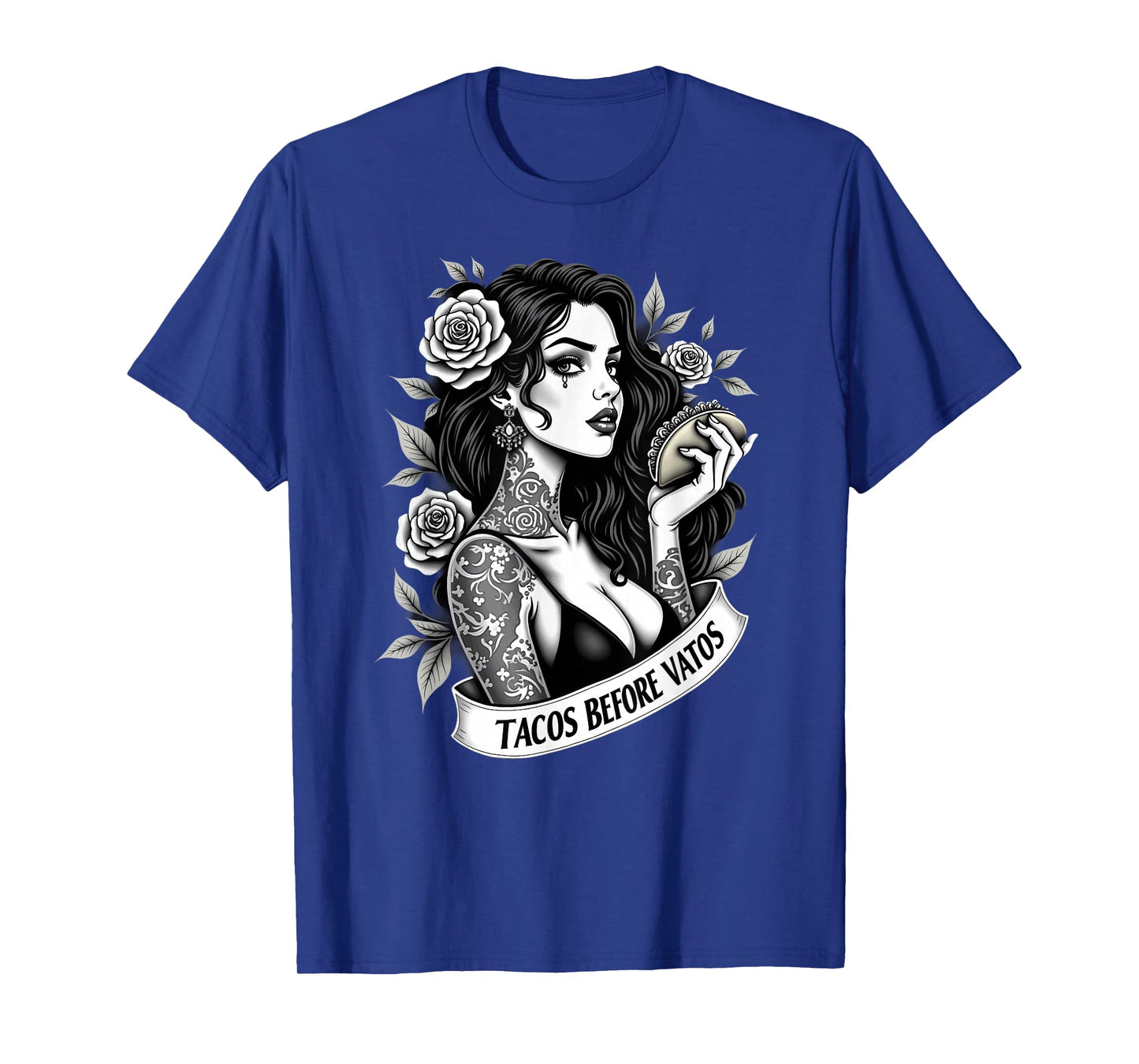 Sarcastic Spanish Mexican Tacos Before Vatos T-Shirt
